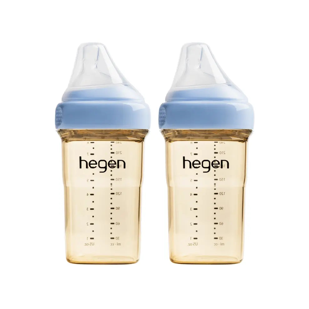Hegen PCTO™ 240ml Feeding Bottle PPSU, 2-Pack with 2 x Medium Flow Teat