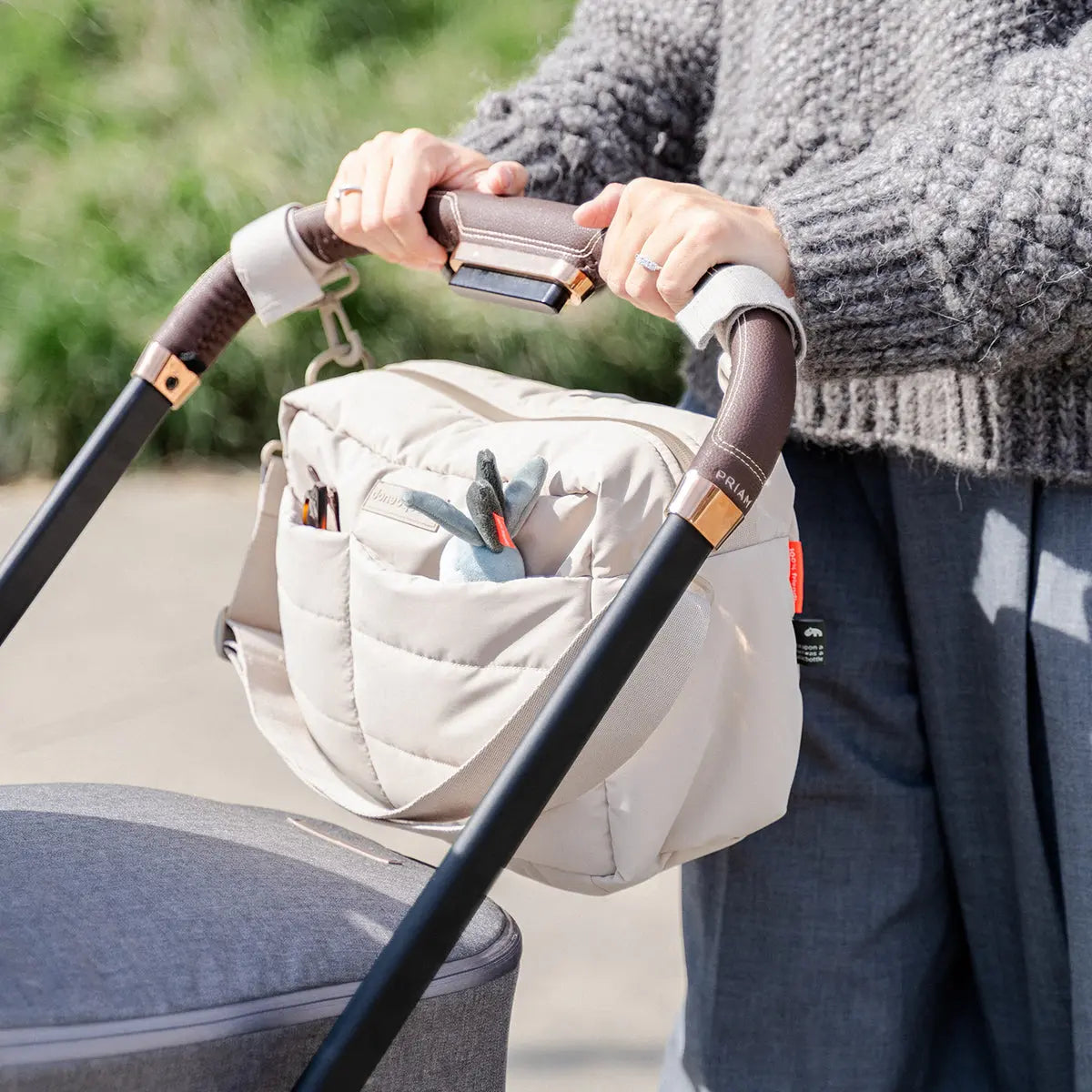 Done by Deer Quilted Stroller Bag Sand