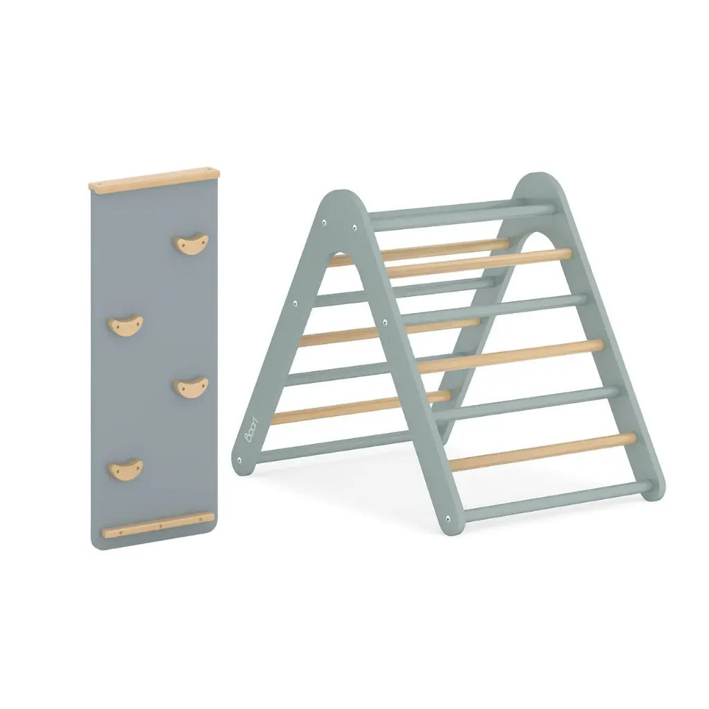 Boori Tidy Climbing Triangle + Ramp 2 Piece Set - Blueberry & Almond  