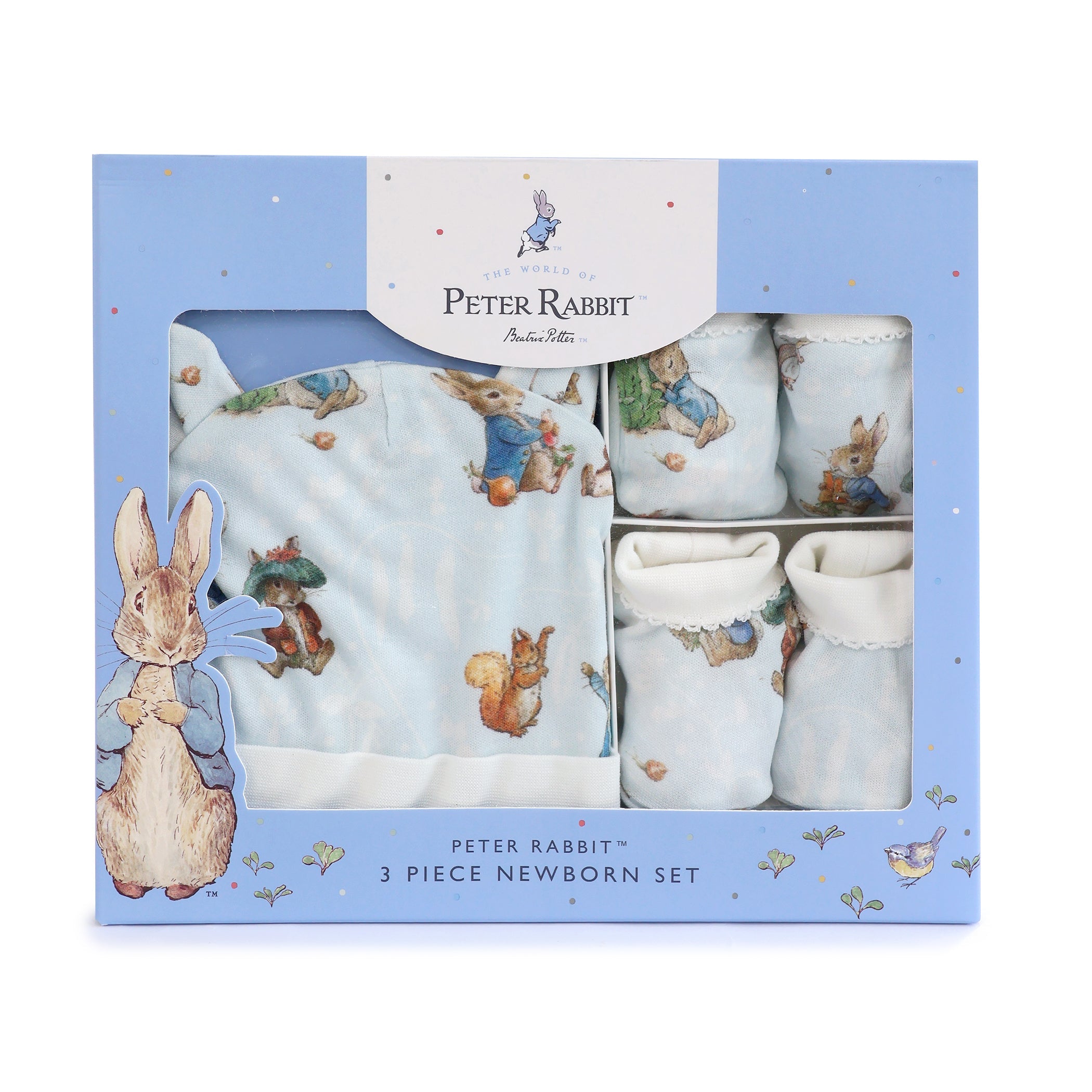 Peter Rabbit & Benjamin Bunny 3pcs Layette Set
