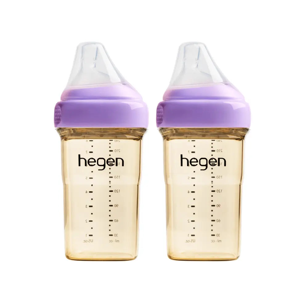 Hegen PCTO™ 240ml Feeding Bottle PPSU, 2-Pack with 2 x Medium Flow Teat