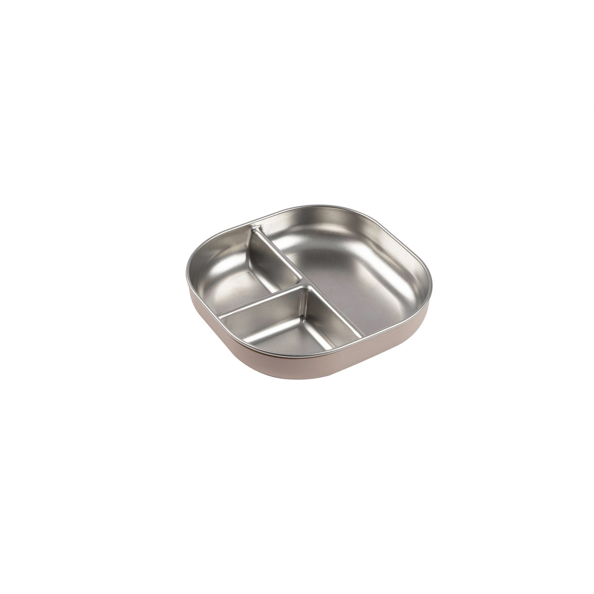 Beaba Stainless Steel Divided Plate in Cotton Candy