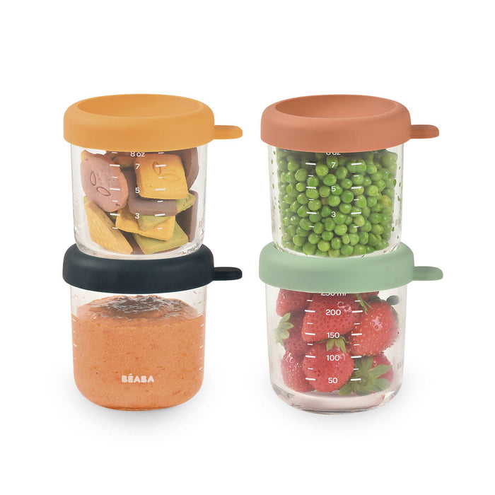 Beaba Glass Jars 4 Pack - 250ml