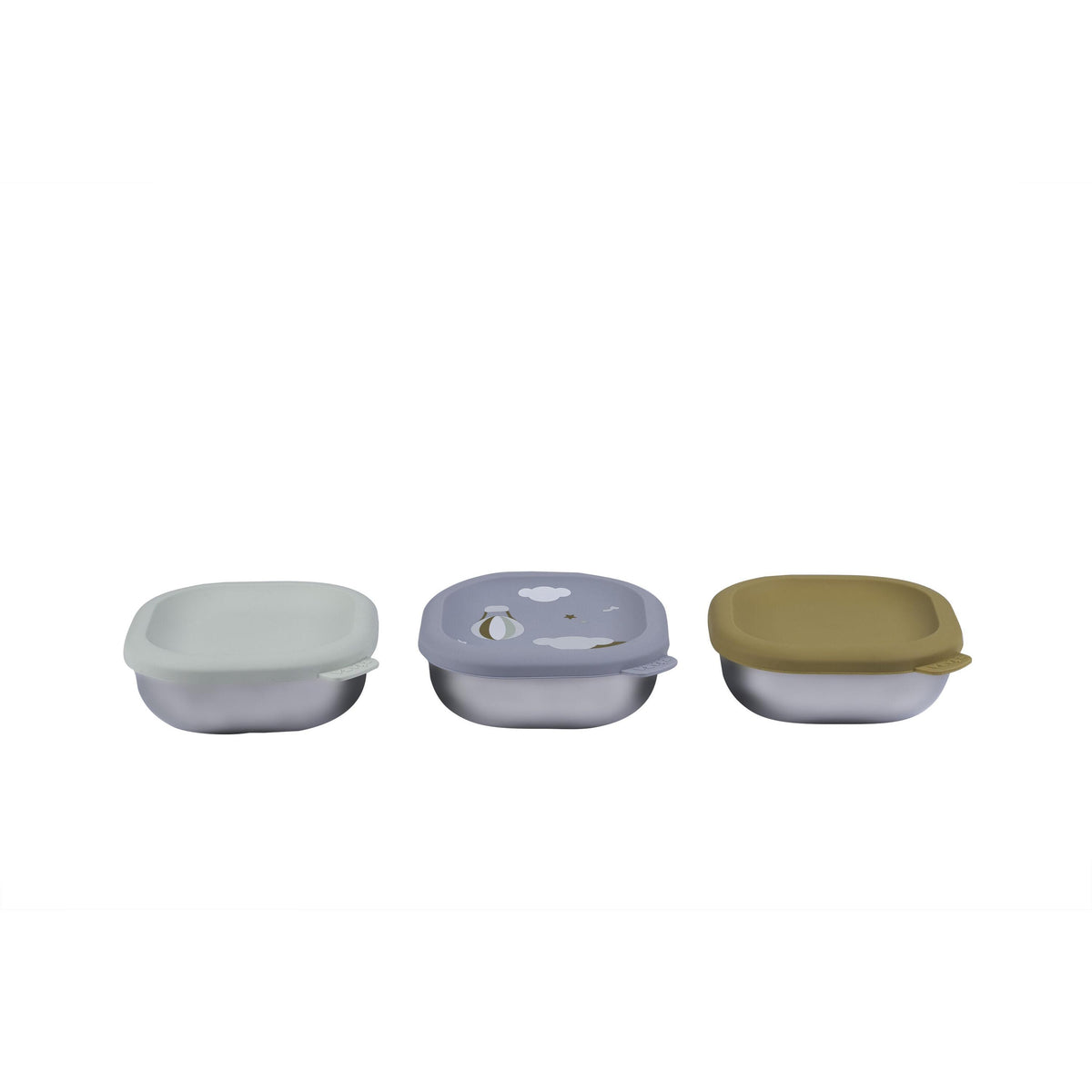 Beaba stainless steel meal boxes with silicone lids