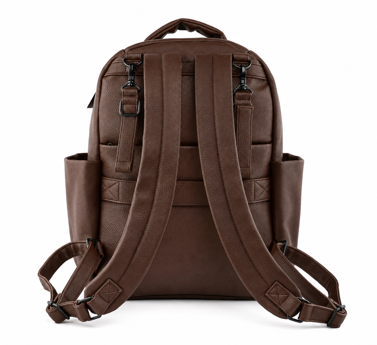 Coco Mae Sienna nappy backpack back straps, Coco Brown