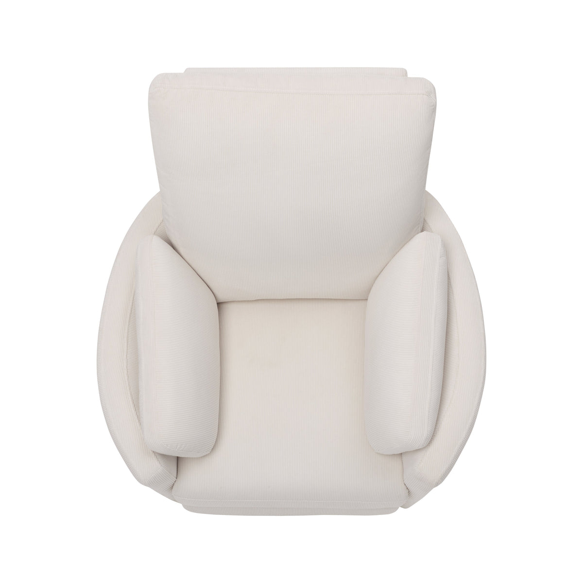 il Tutto Lola nursery chair in Coconut Corduroy – elevated timber base
