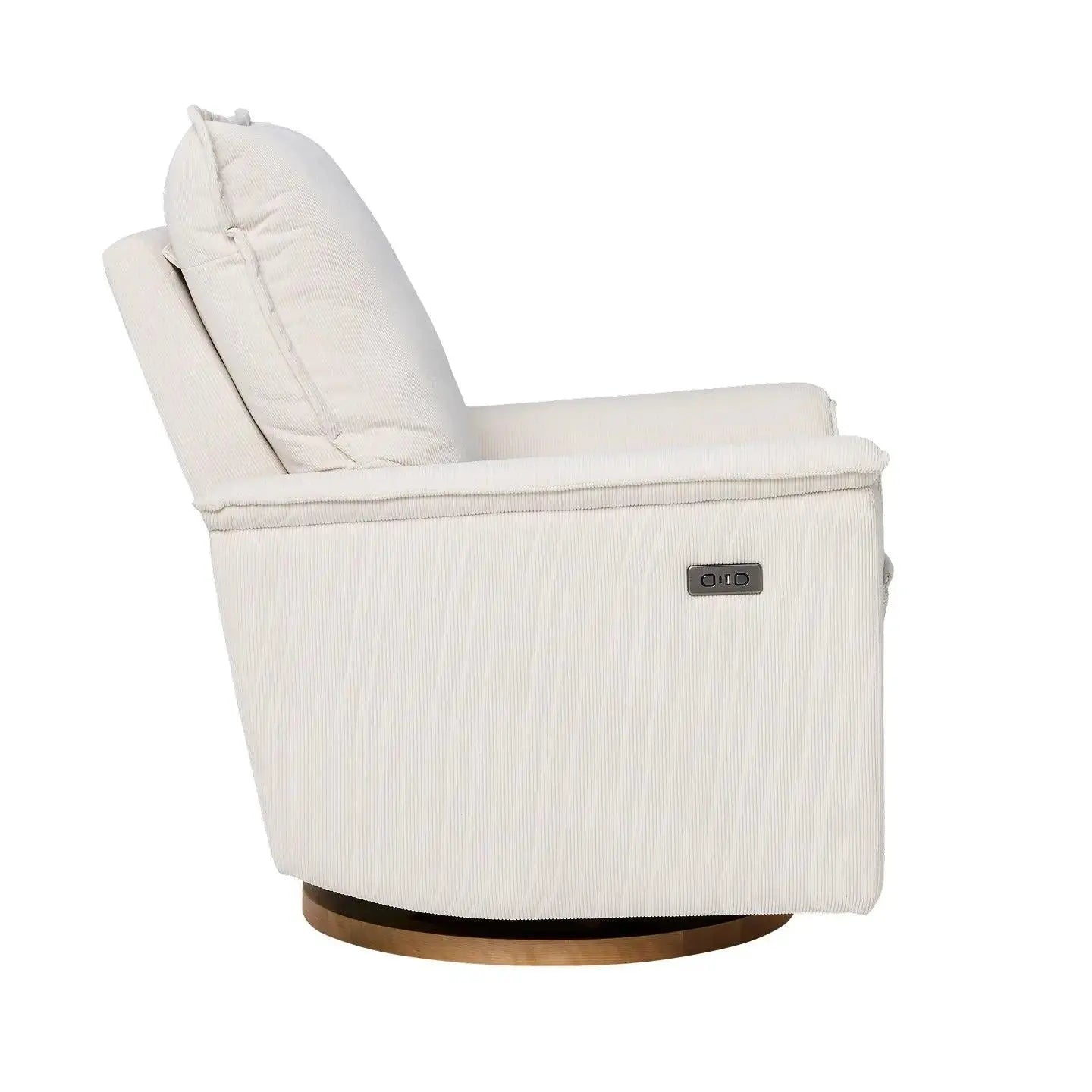 Louie Electric Recliner Glider Nursery Chair in Coconut Corduroy
