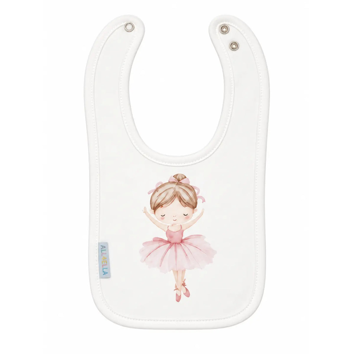 Ballerina organic cotton bib