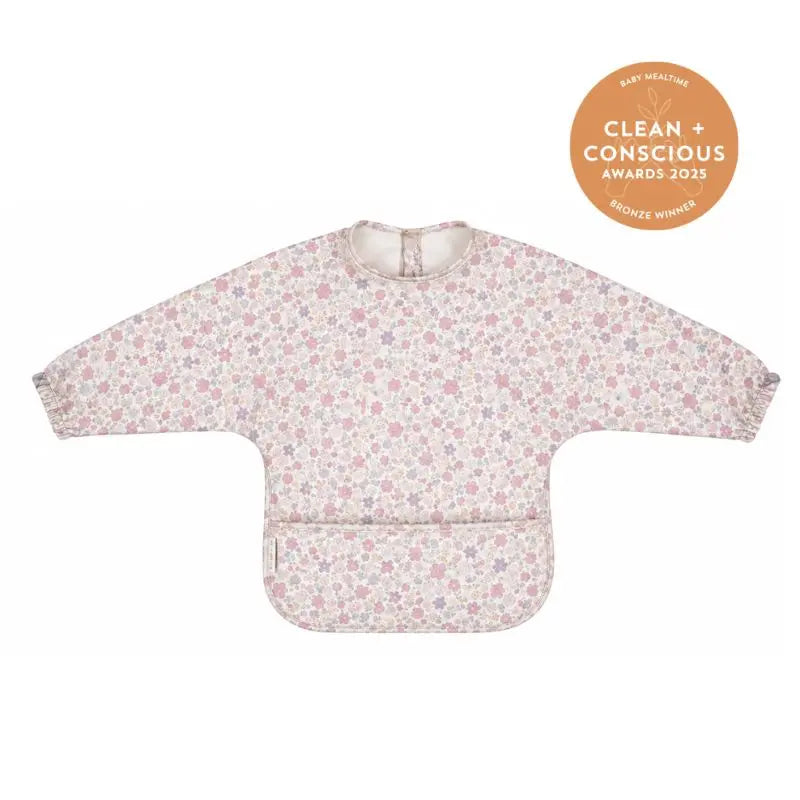 ALL4ELLA recycled long sleeve bib in Blossom print