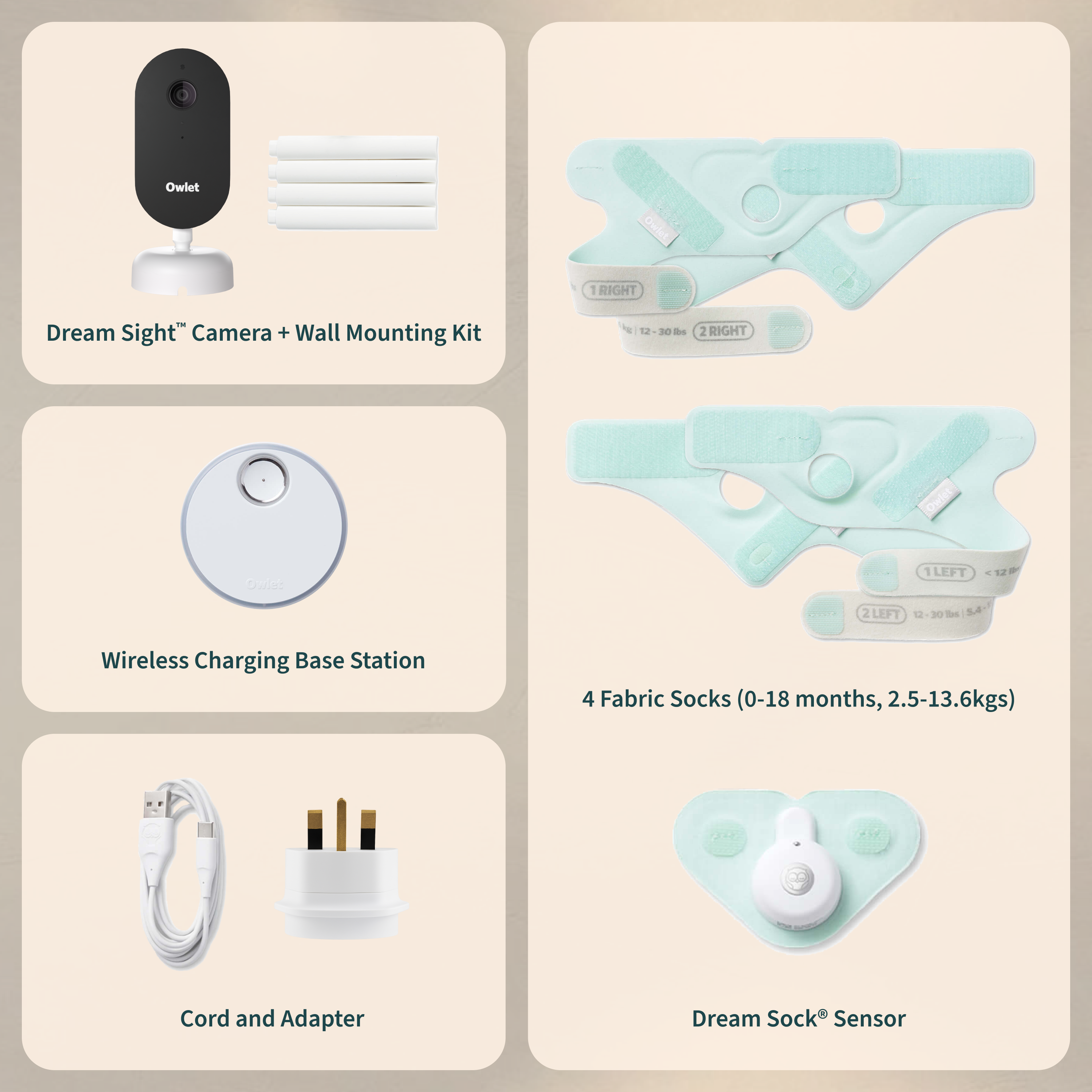 Dream Duo™ 3 Dream Sock base station and Dream Sight camera bundle