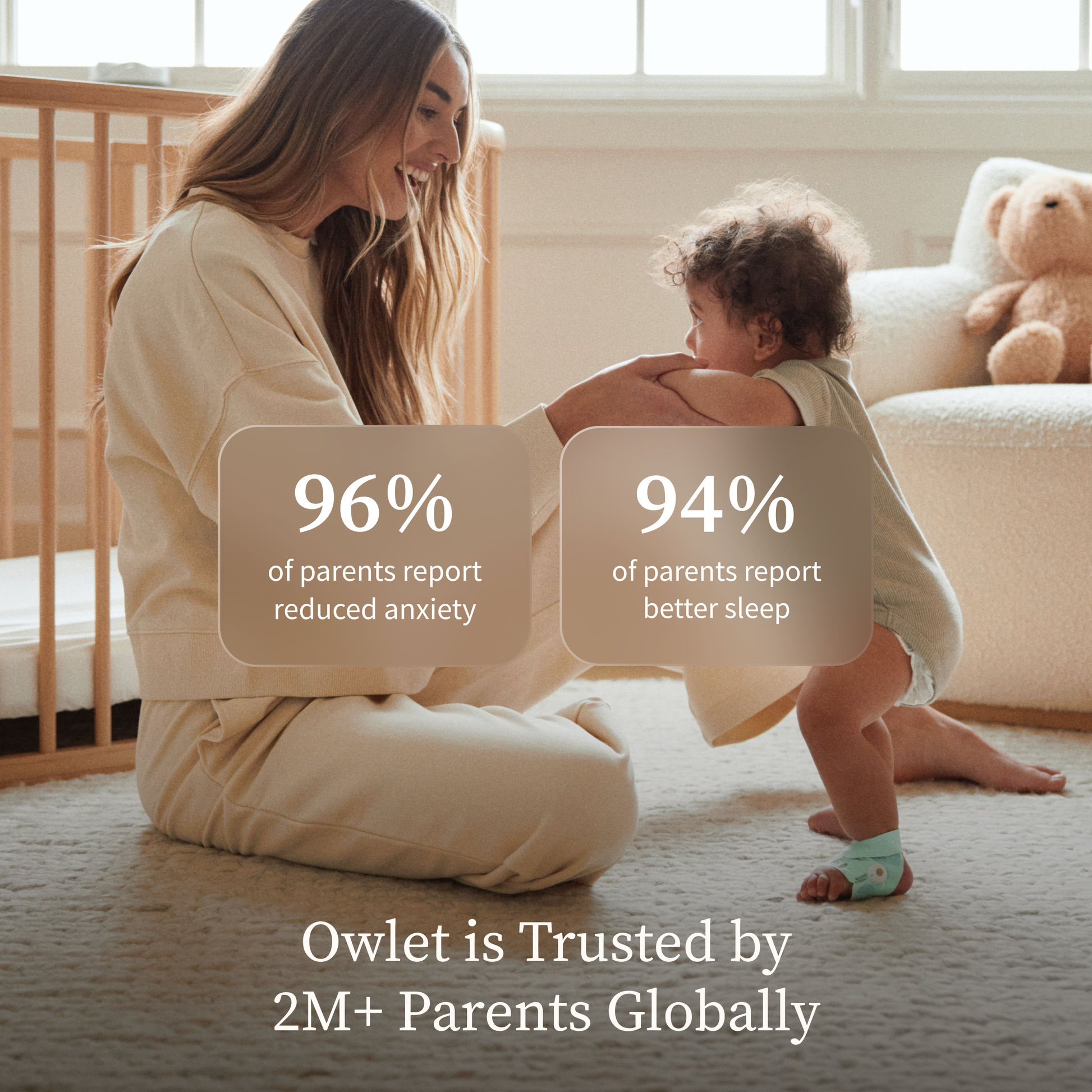 Owlet Dream Duo™ 3 in Dusty Rose – smart baby monitor bundle