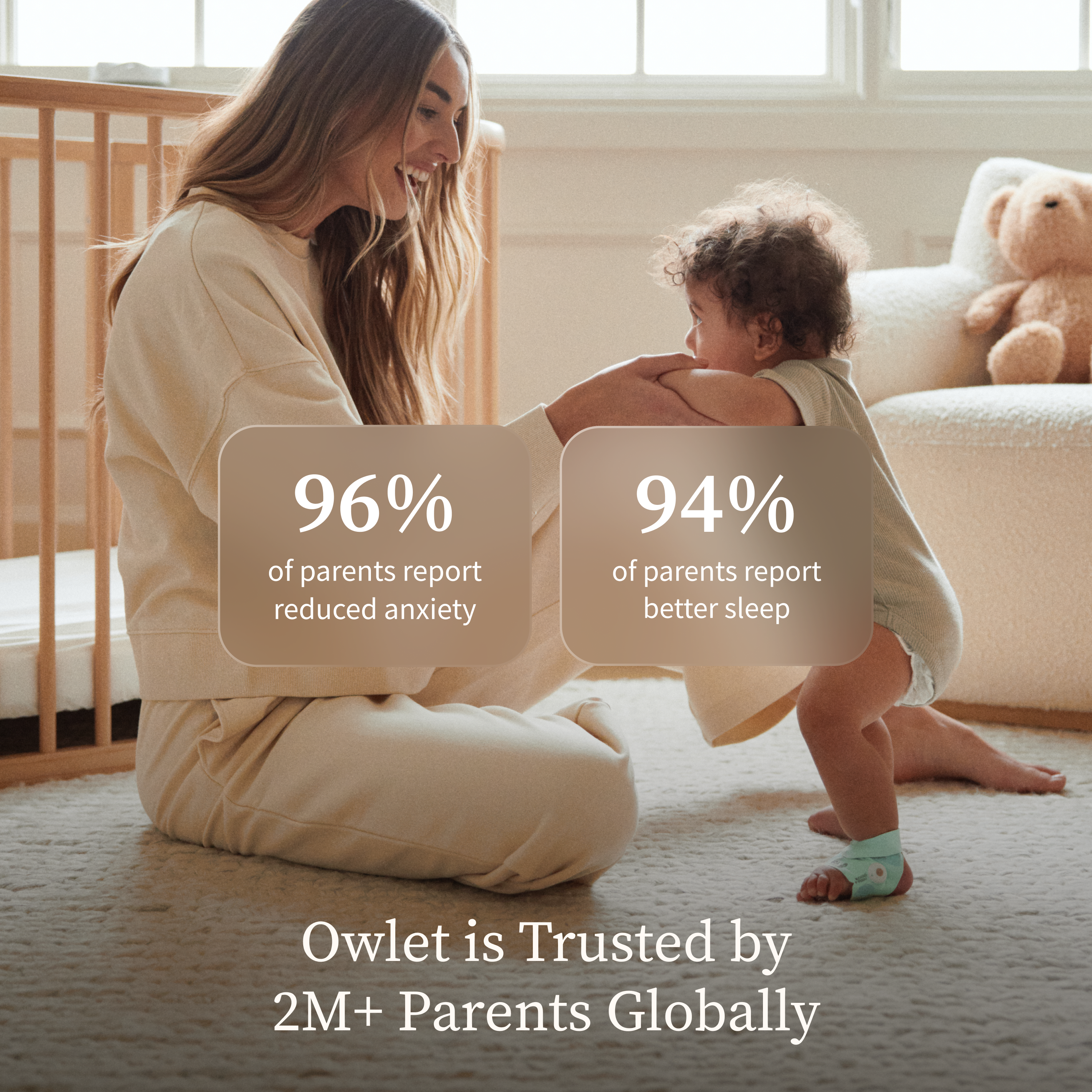 Owlet Dream Duo™ 3 in Dusty Rose – smart baby monitor bundle