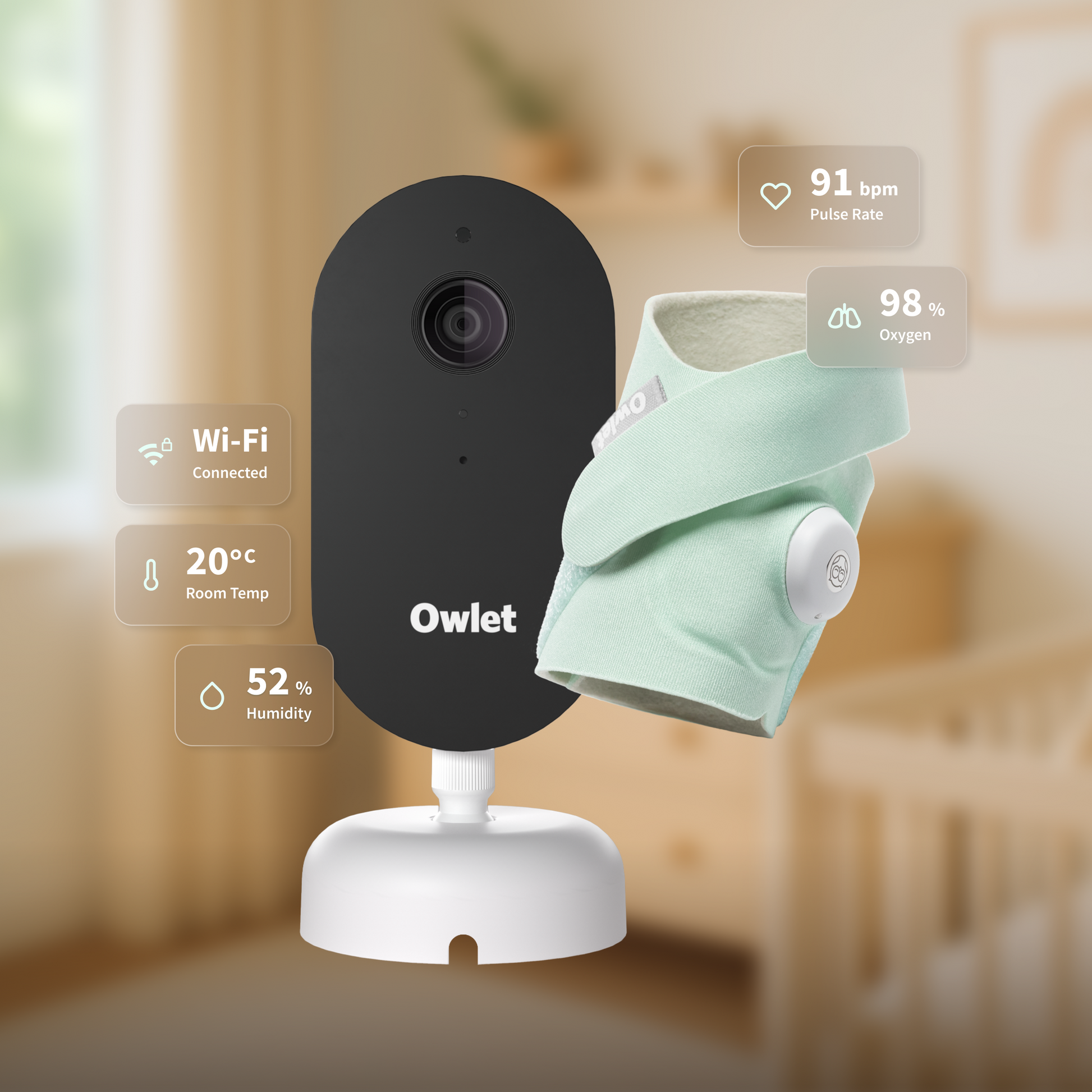 Owlet Dream Duo™ 3 smart baby monitoring bundle – Dream Sock + Dream Sight