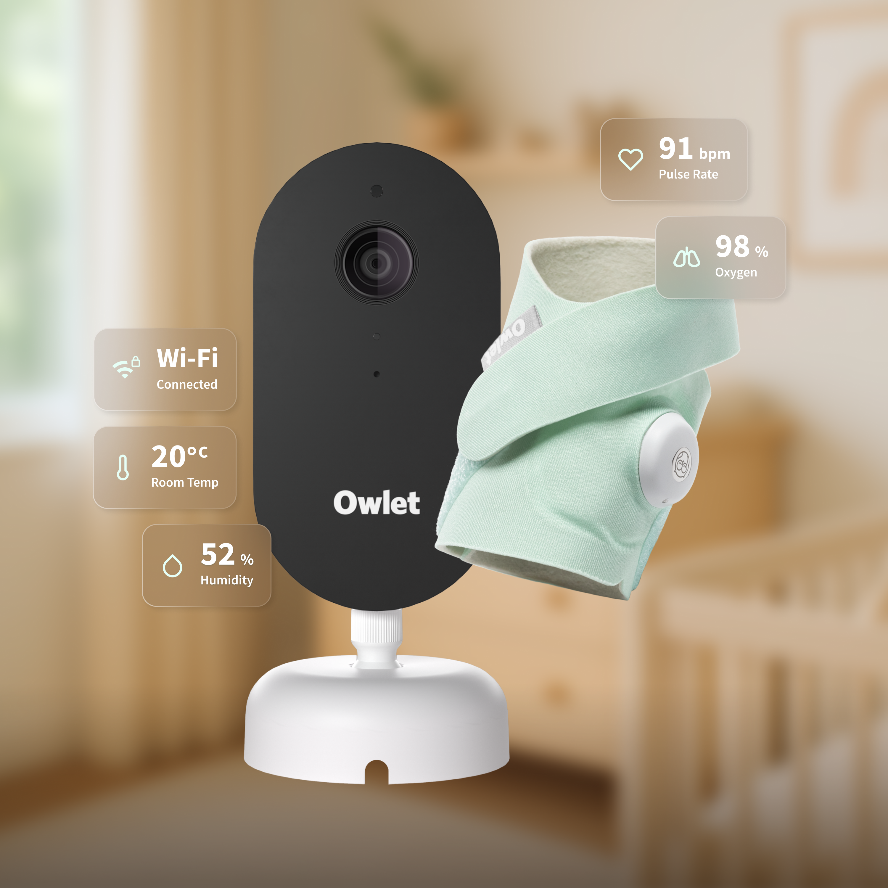 Owlet Dream Duo™ 3 smart baby monitoring bundle – Dream Sock + Dream Sight