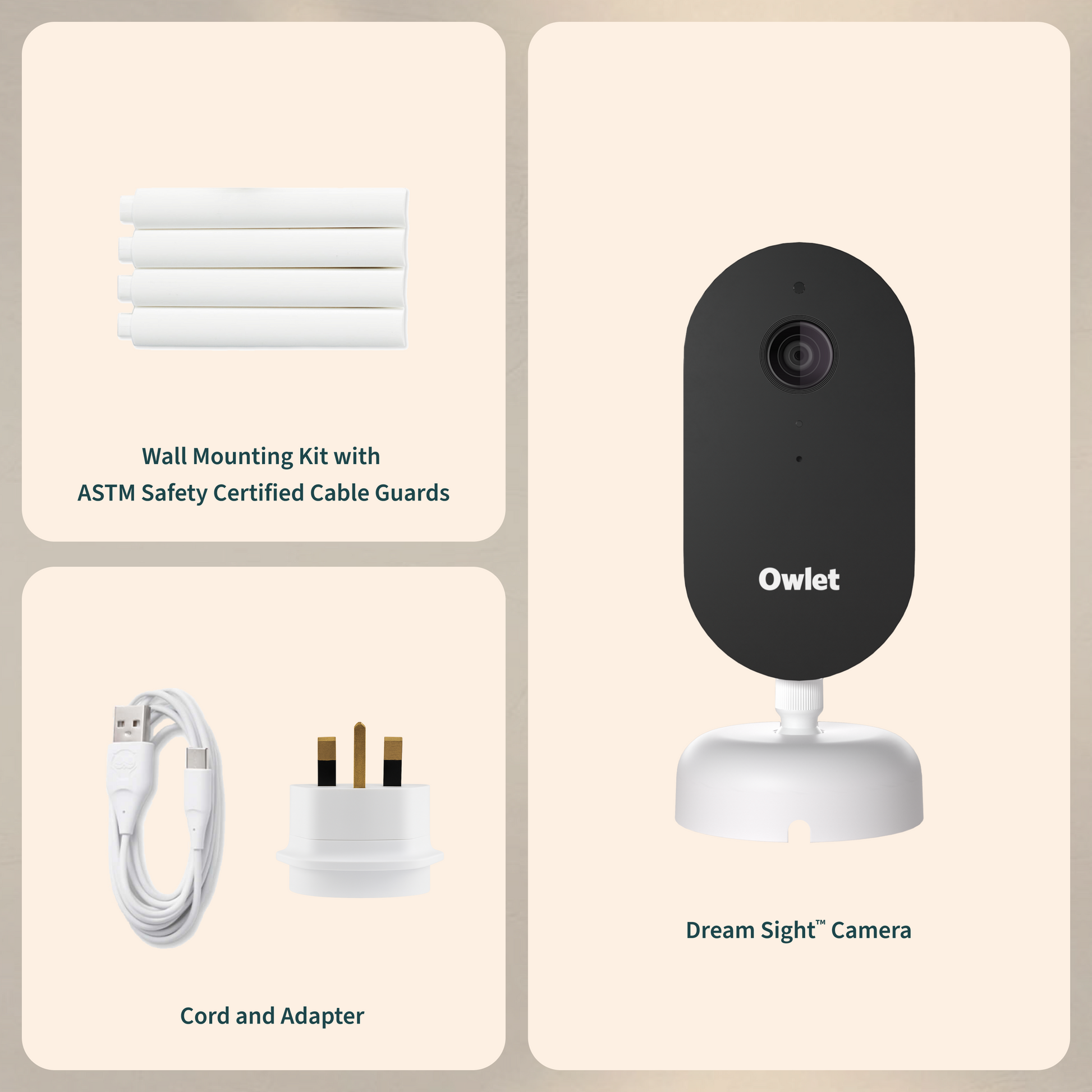 Owlet Dream Sight™ 2K HD video baby monitor with night vision