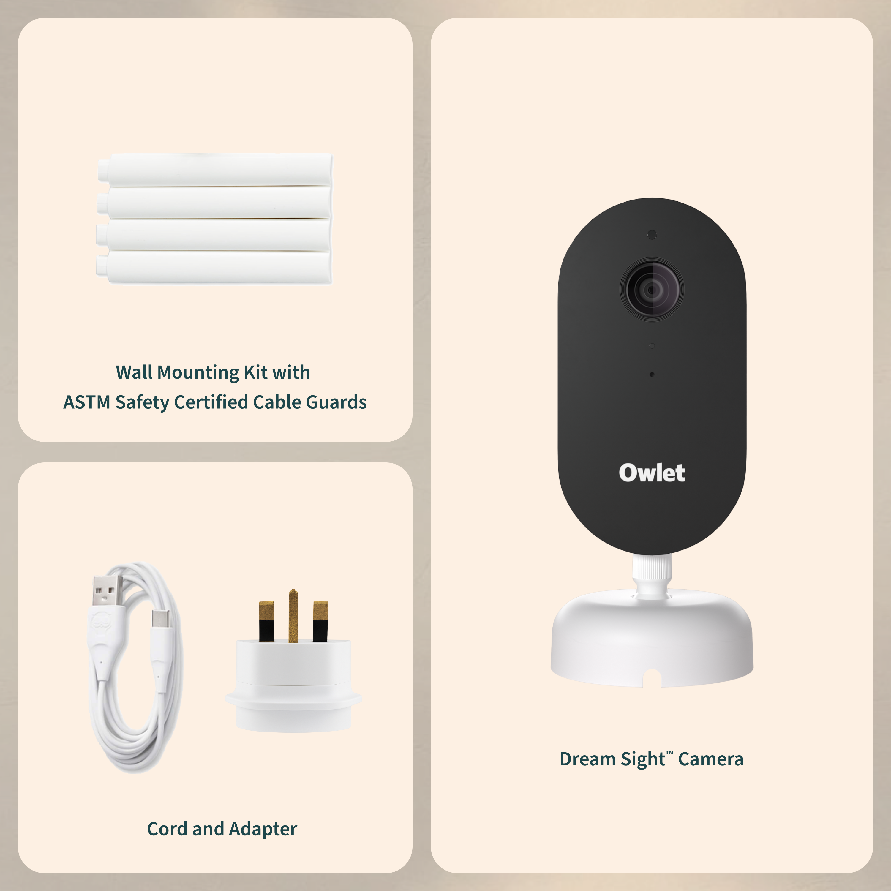 Owlet Dream Sight™ 2K HD video baby monitor with night vision