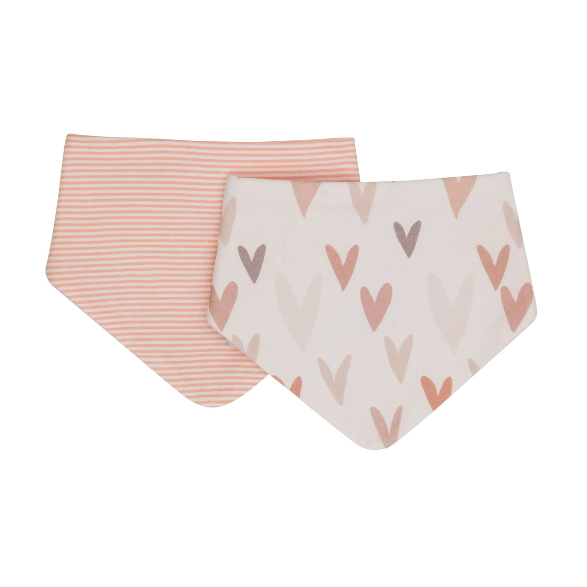 ALL4ELLA reversible bandana bibs 2 pack in Hearts print