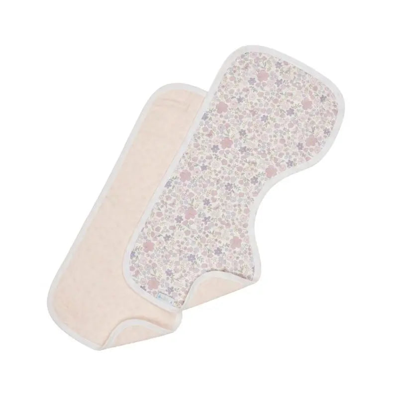 ALL4ELLA organic muslin burp cloths 2 pack in Blossom print