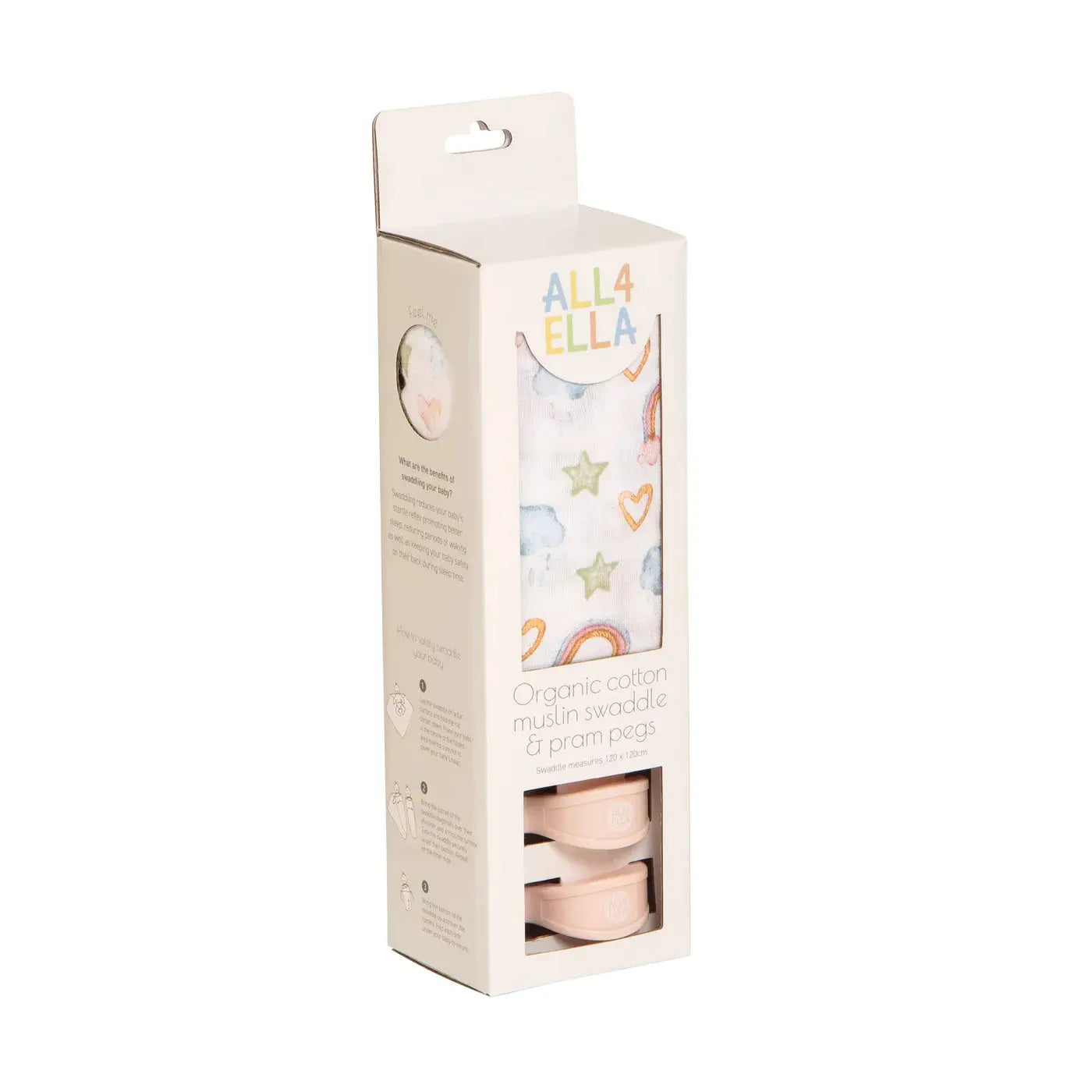 All4ELLA Organic Muslin & 2 Pram Peg Box Set