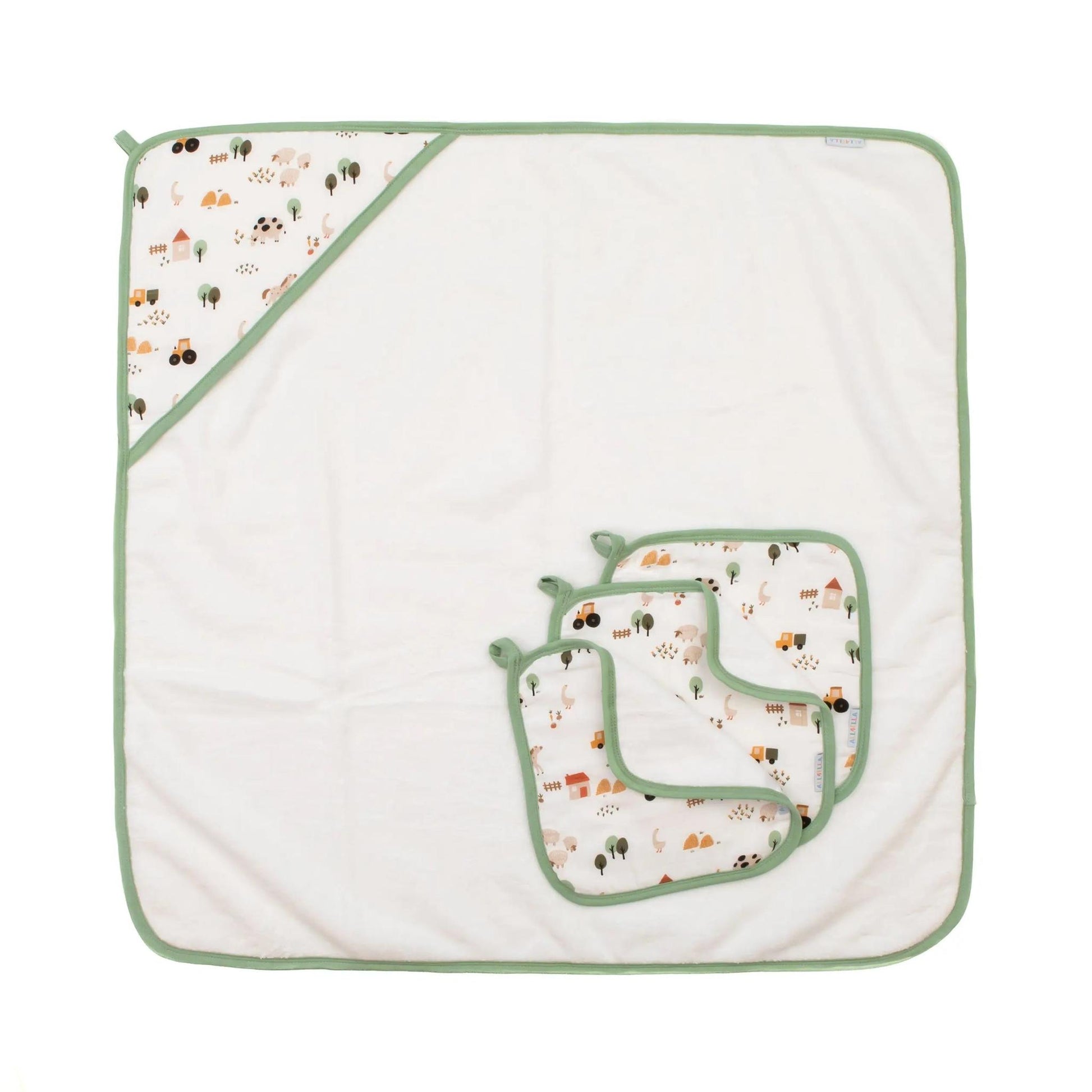 All4ELLA Organic Wash Cloth 3pk - Country Farm