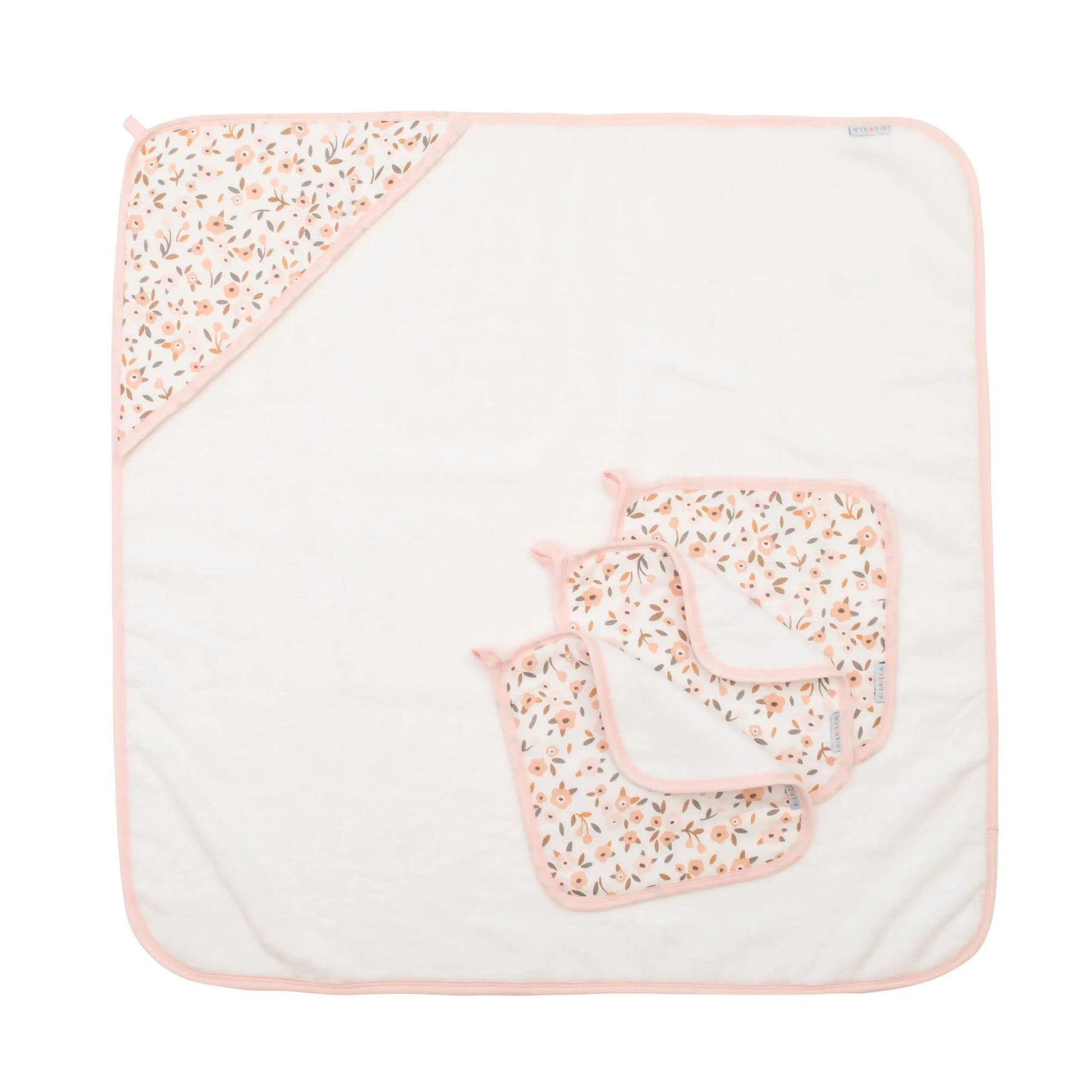 All4ELLA Organic Wash Cloth 3pk - Floral Bouquet