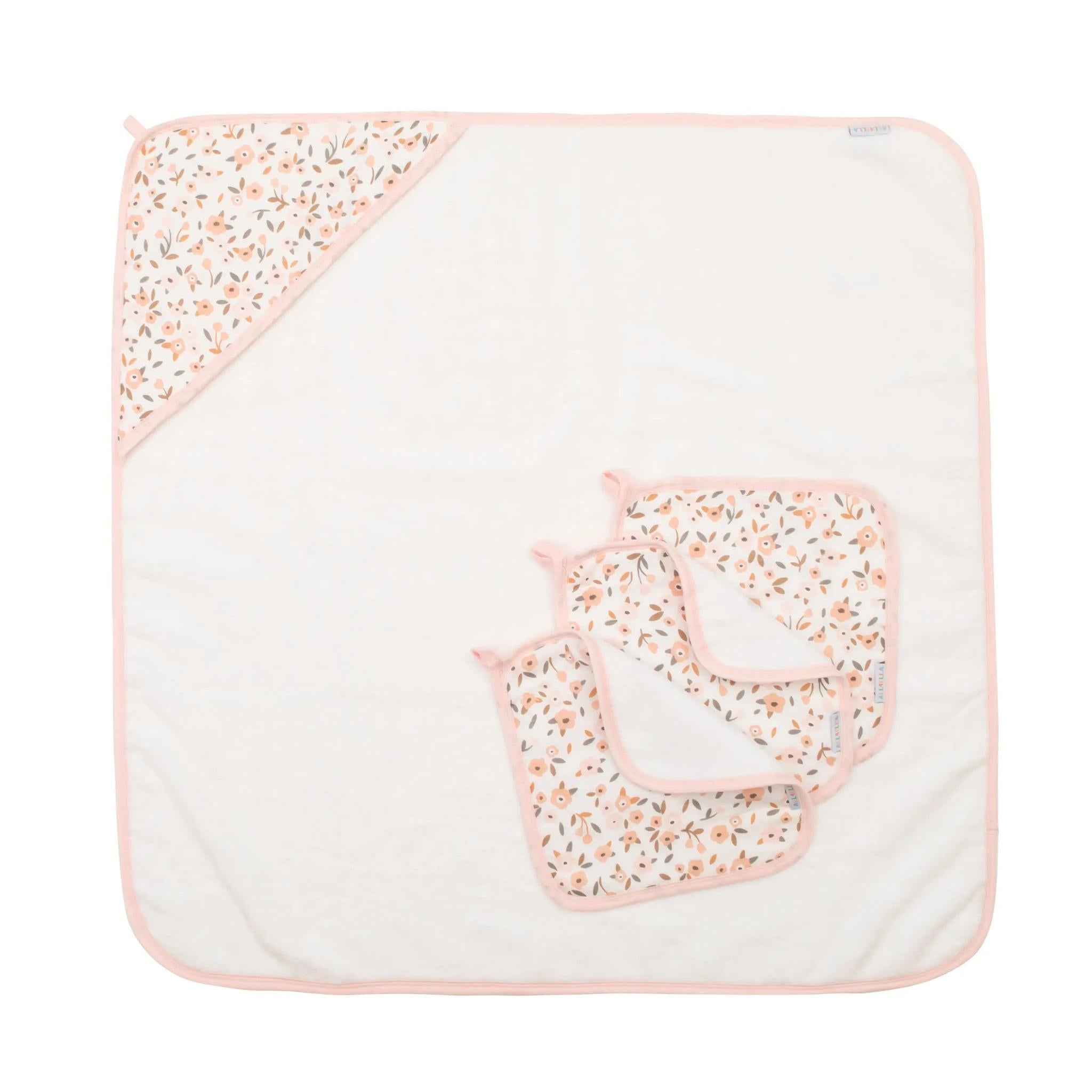 All4ELLA Organic Wash Cloth 3pk - Floral Bouquet