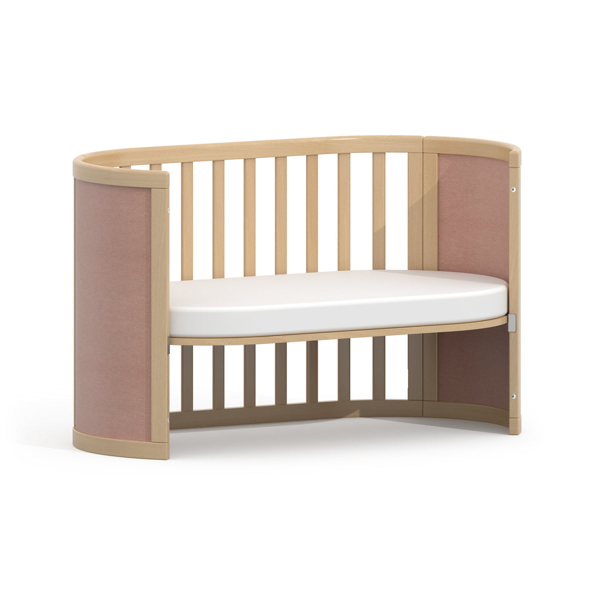Boori Eden Elite Oval Cot Cherry & Beech with one end open