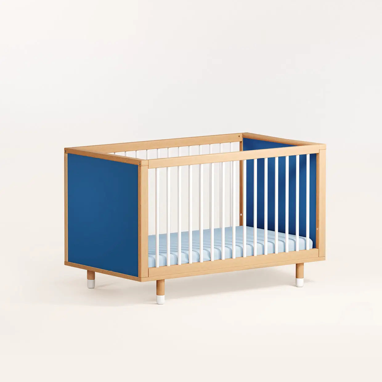 Bold Baby Cot - Blue and Deep Blue