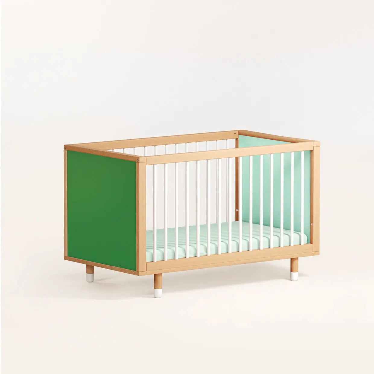 Bold Baby Cot - Green and Mint
