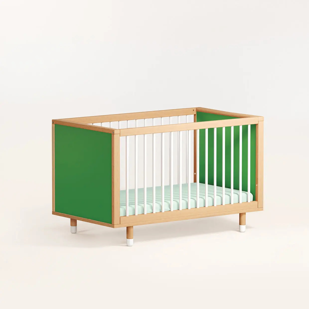Bold Baby Cot - Green and Mint