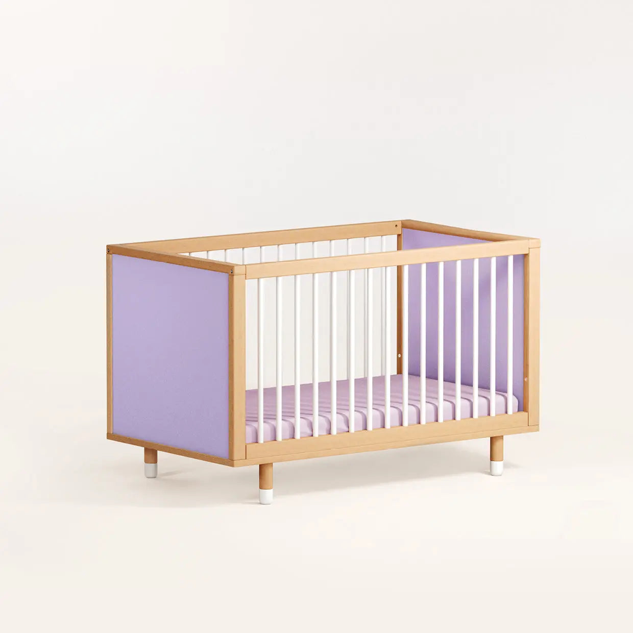 Bold Baby Cot - Lilac and Teal