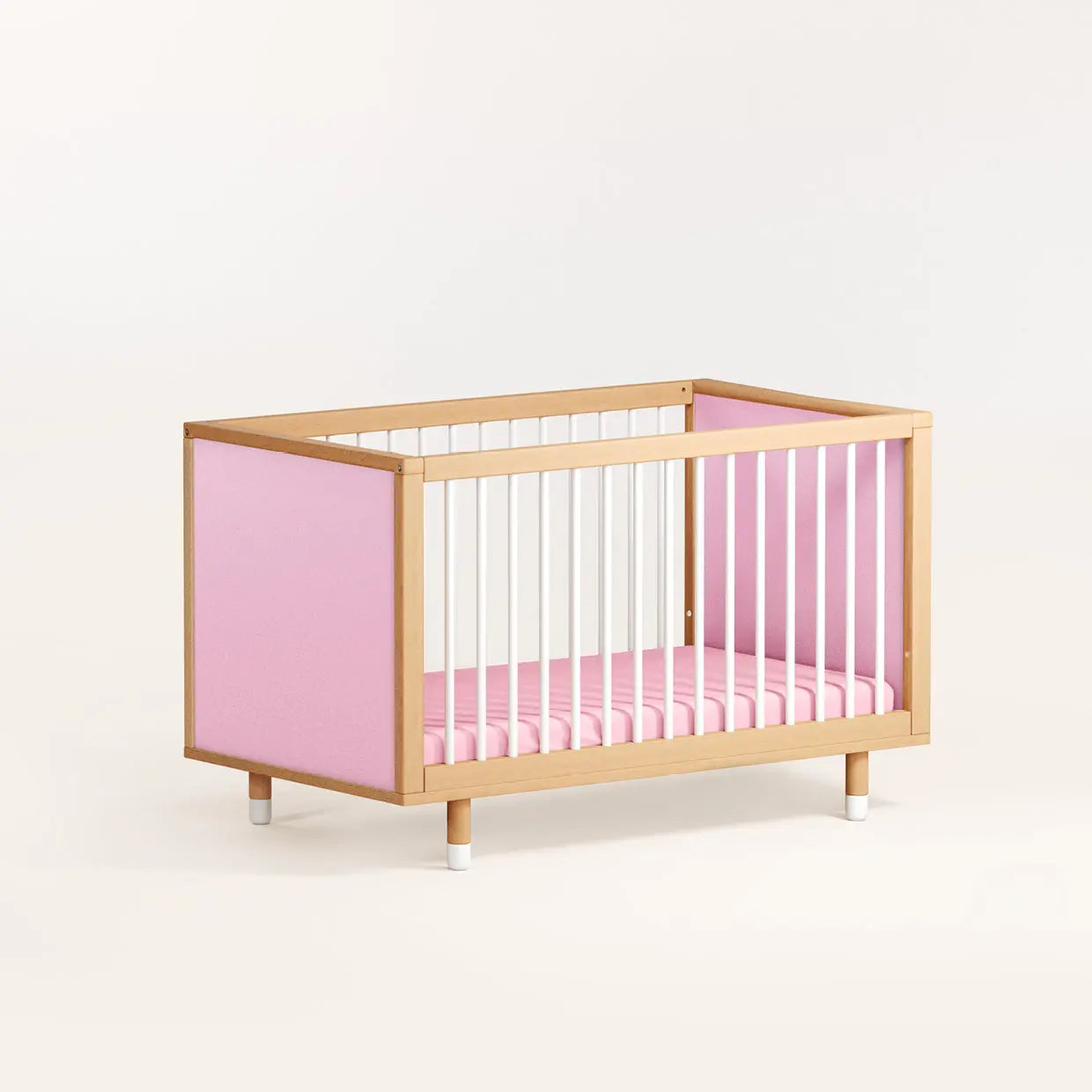 Bold Baby Cot - Pink and Green