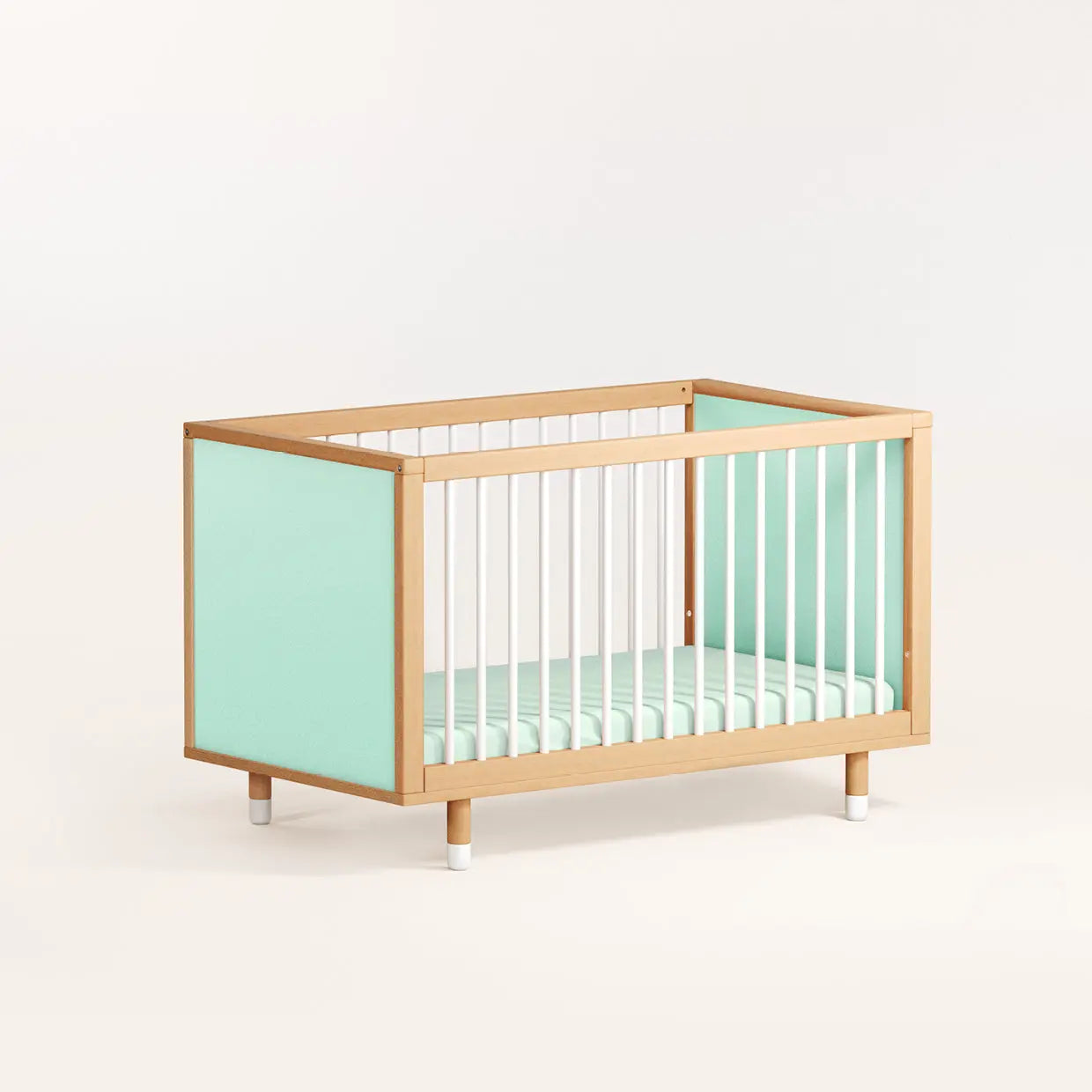 Bold Baby Cot - Yellow and Mint