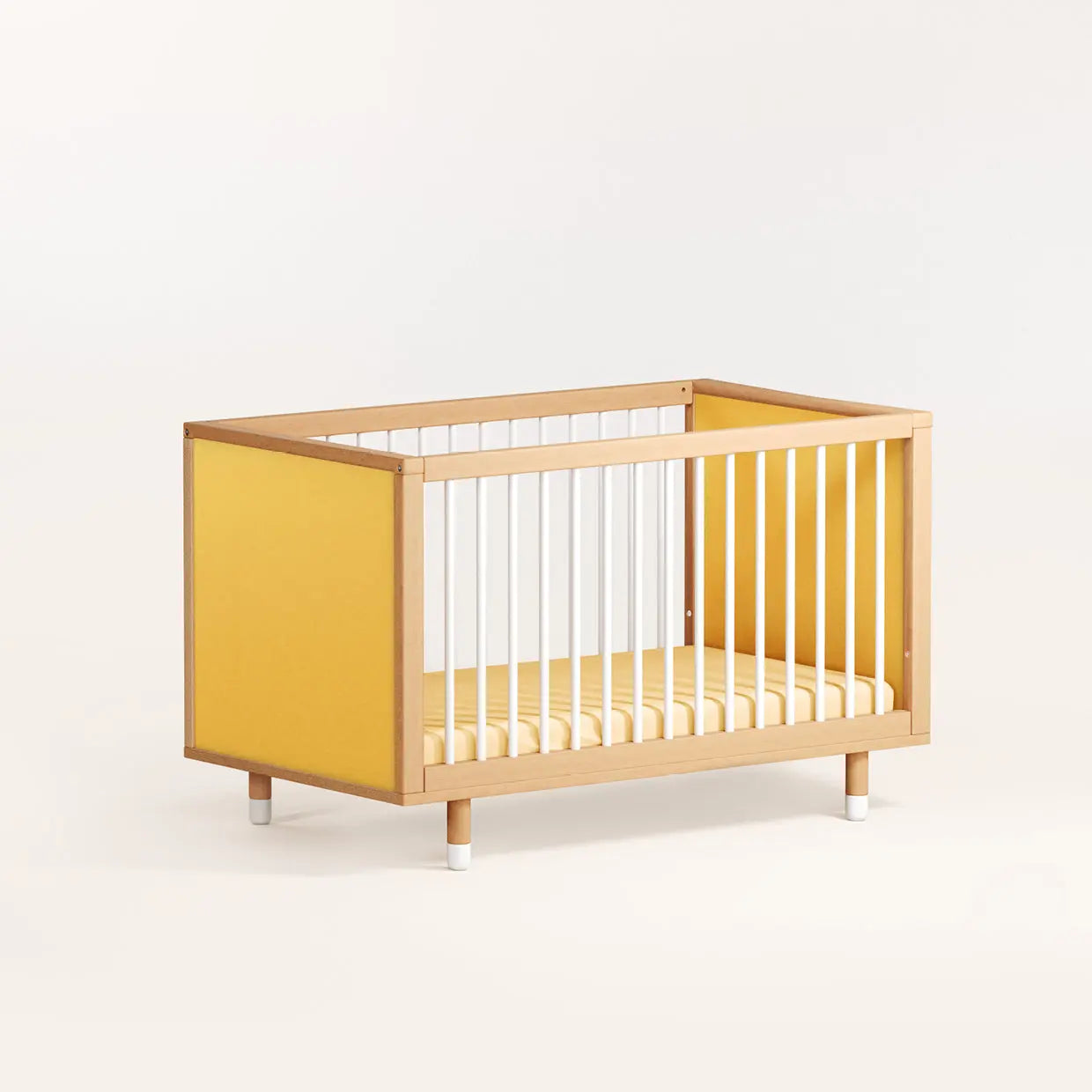 Bold Baby Cot - Yellow and Mint
