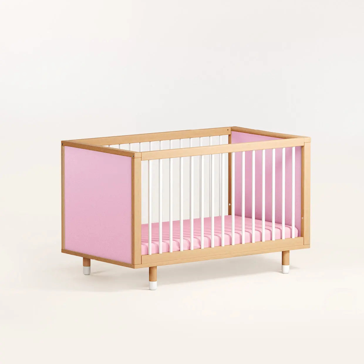 Bold Baby Cot - Pink + Red