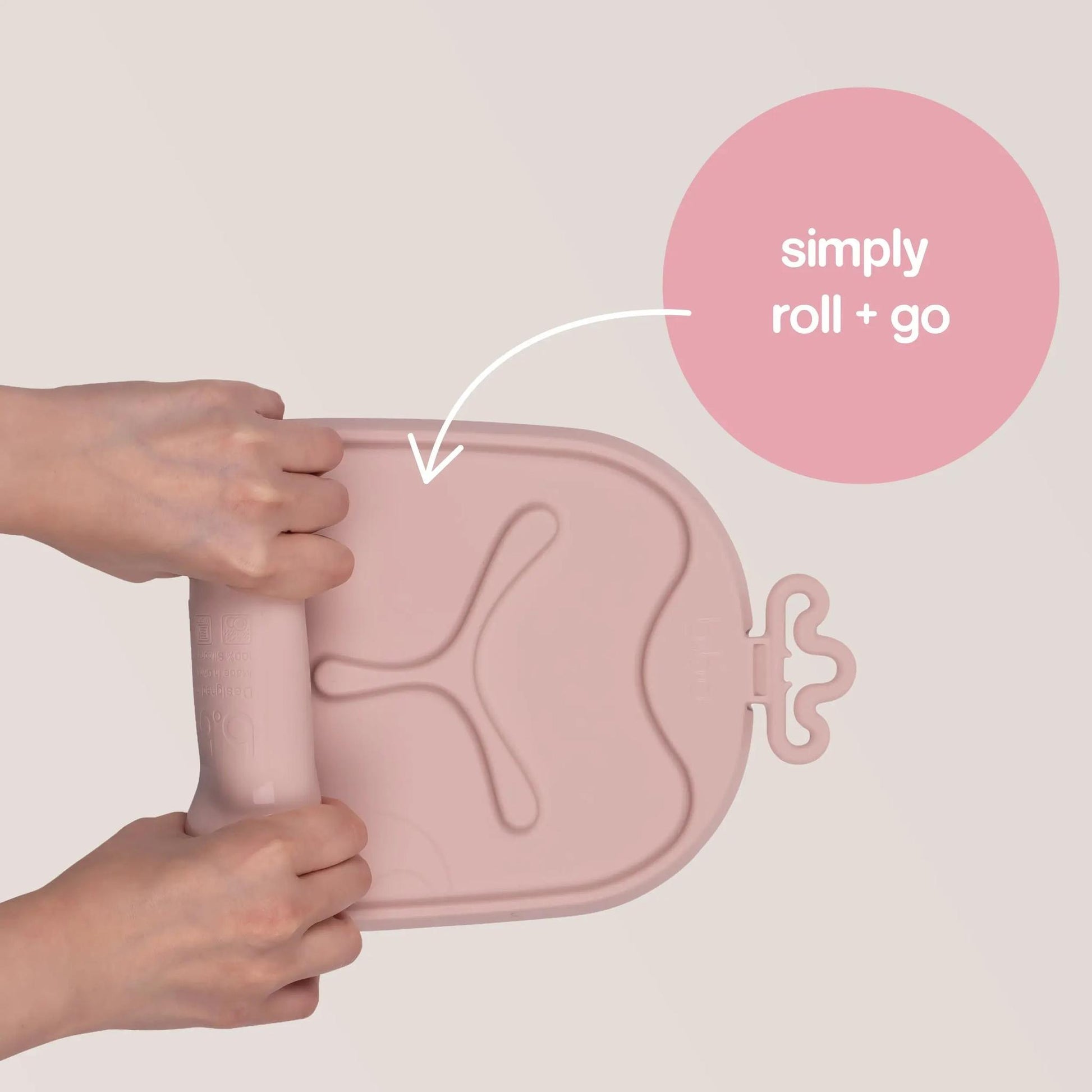 BBox Roll + Go Mealtime Mat - Blush