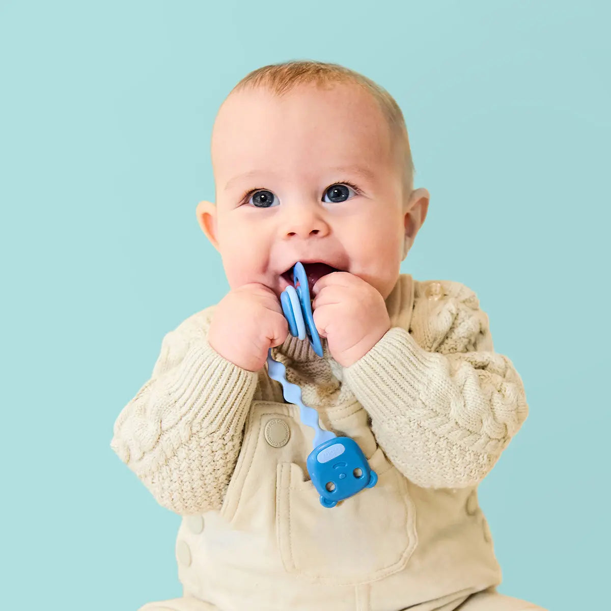 Soother Clip - sage + ocean