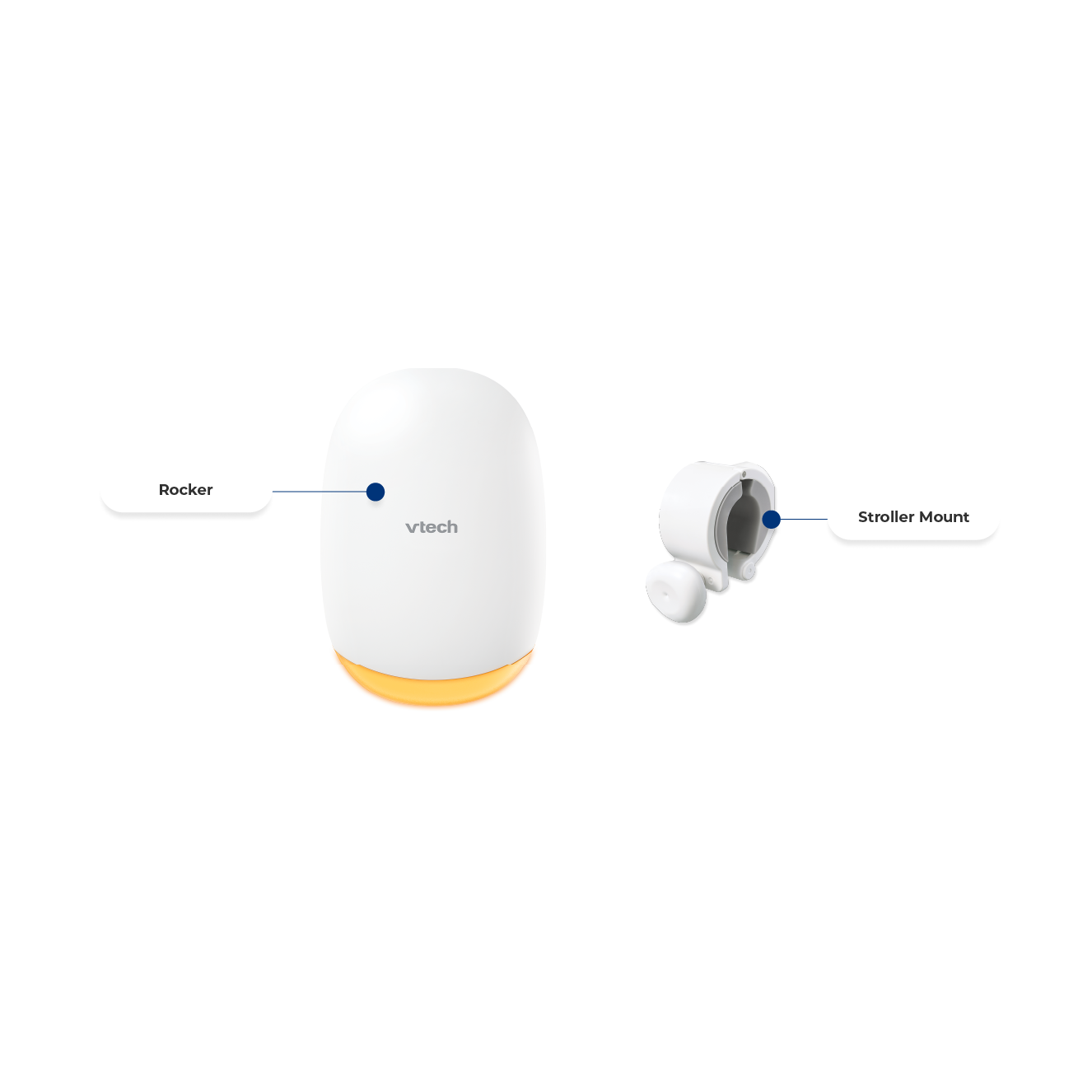 V-Hush Stroller Rocker, Baby Bouncer, Soother with Lullabies, Soothing Sounds, Amber Night Light, Universal Mount, Long Lasting Battery, USB-C AC Adapter, Auto-Off Timer, IPX2 Drip-proof