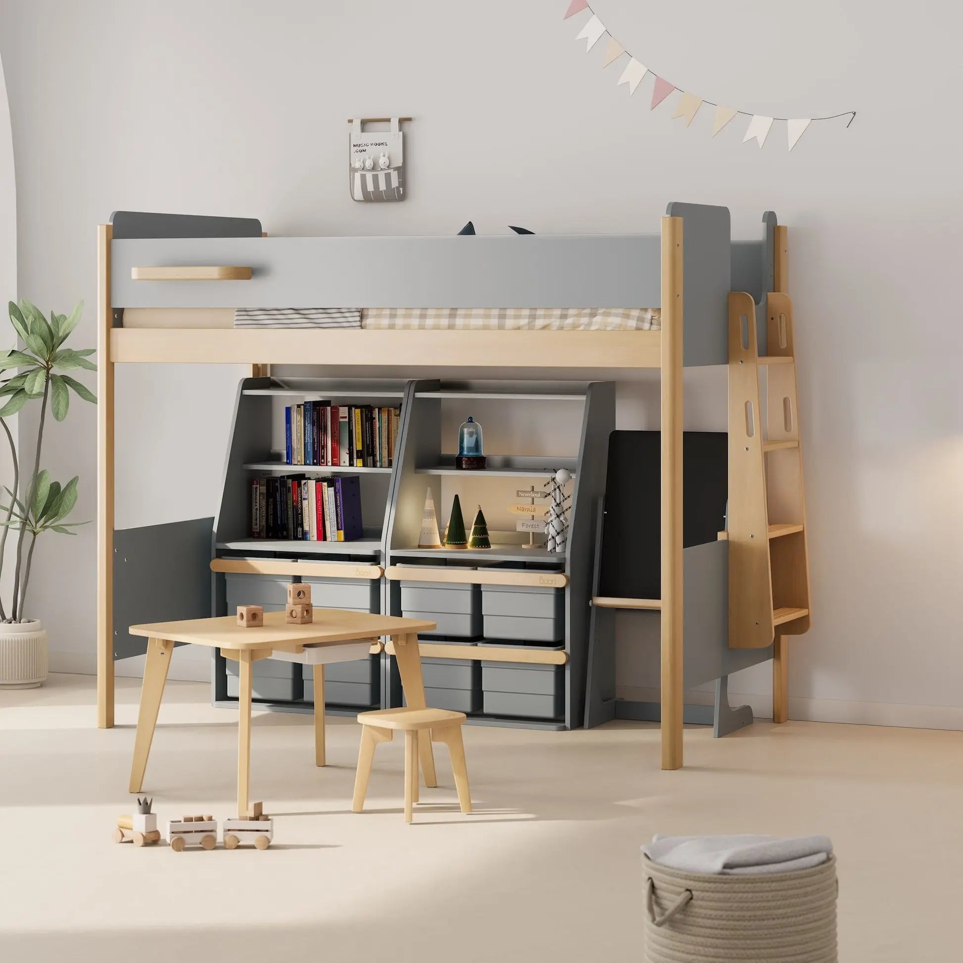 Boori Natty King Single Loft With Ladder  