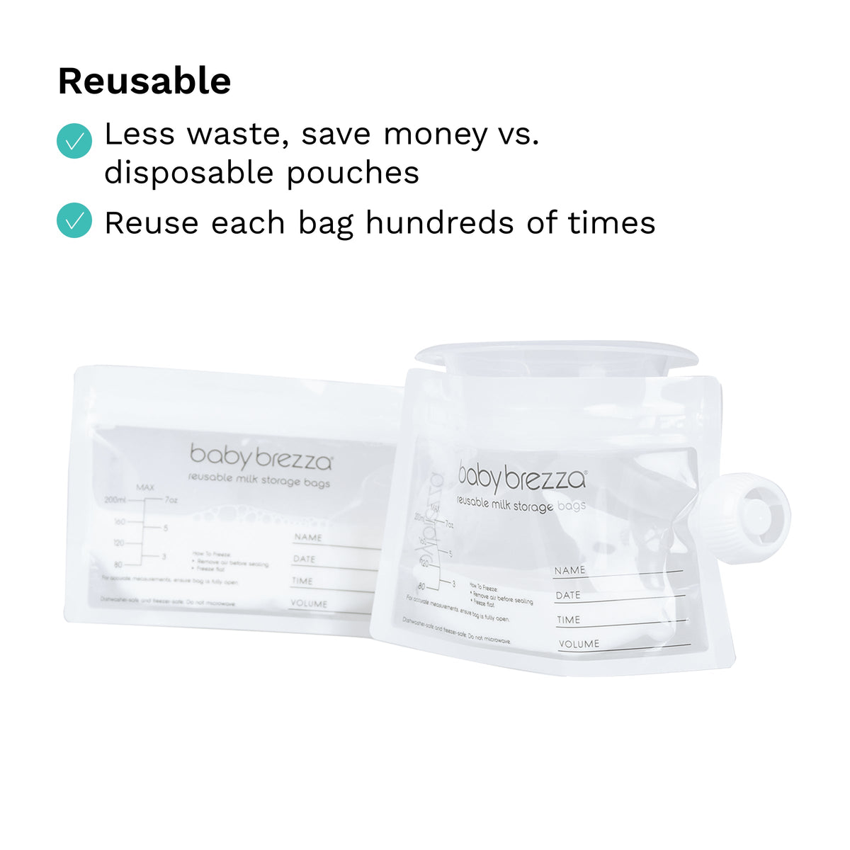 Baby Brezza reusable breast milk bags reduce waste