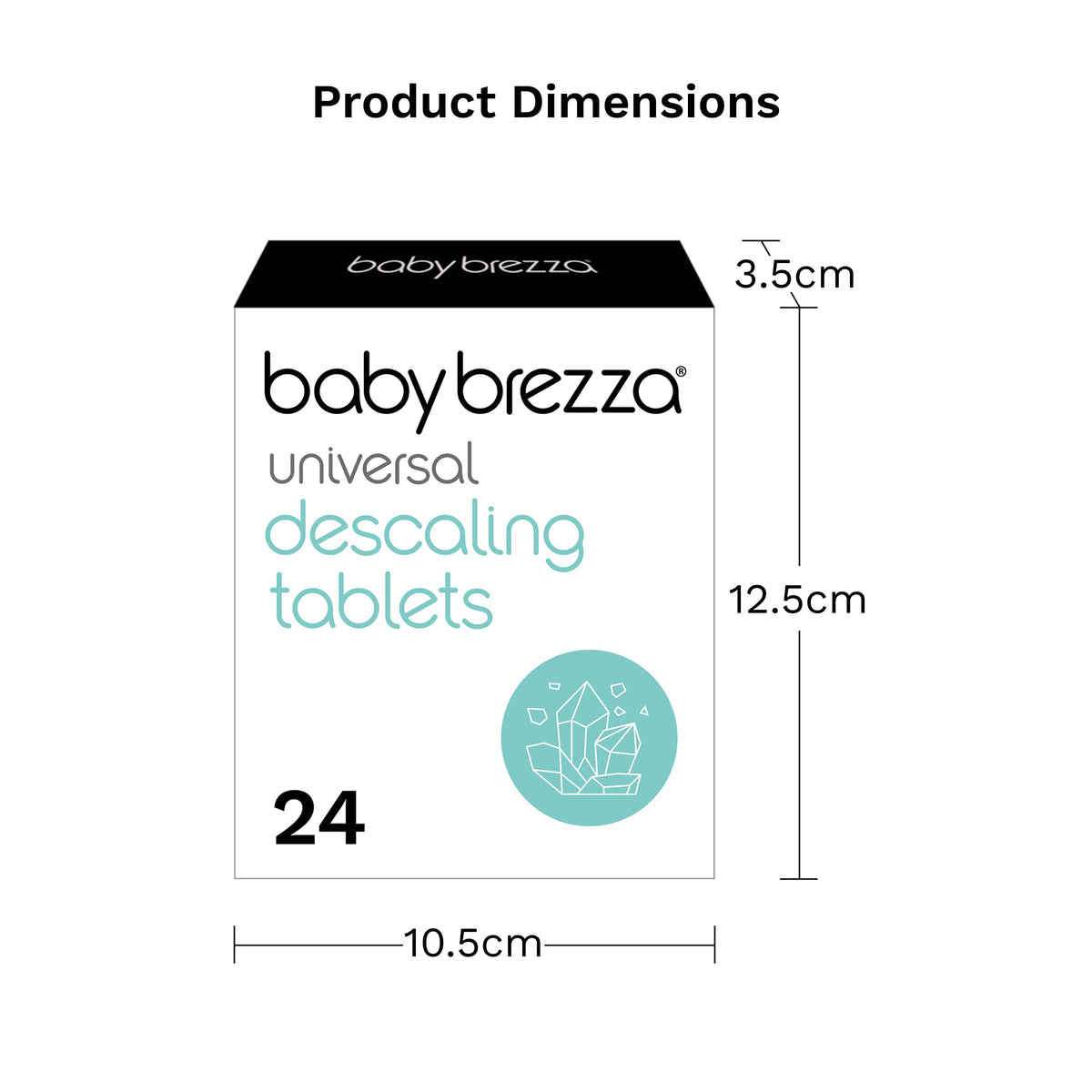 Baby Brezza Universal Descaling Tablets box dimensions