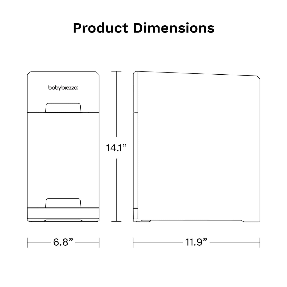 Baby Brezza Covered Drying Rack dimensions