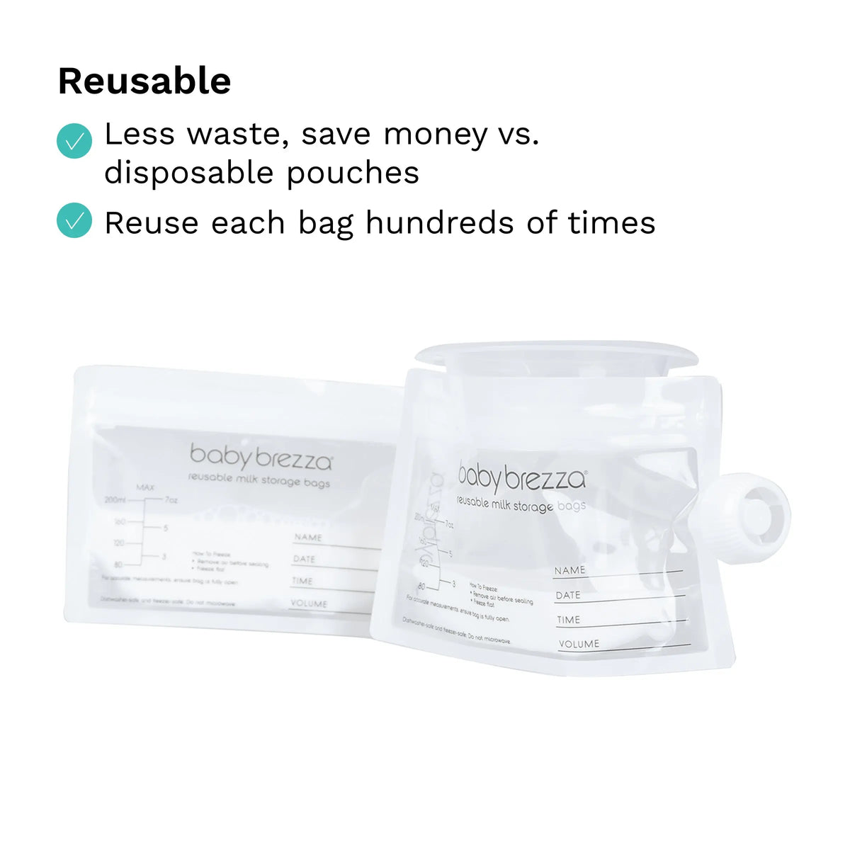 Baby Brezza reusable breast milk bags reduce waste