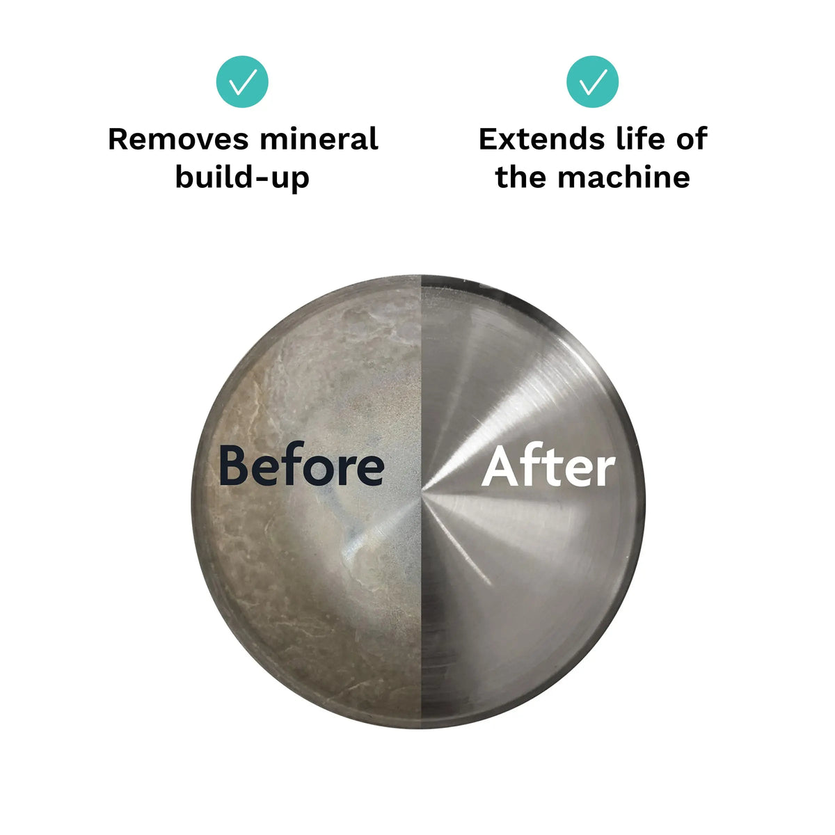 Heating plate before and after using Baby Brezza descaling tablets