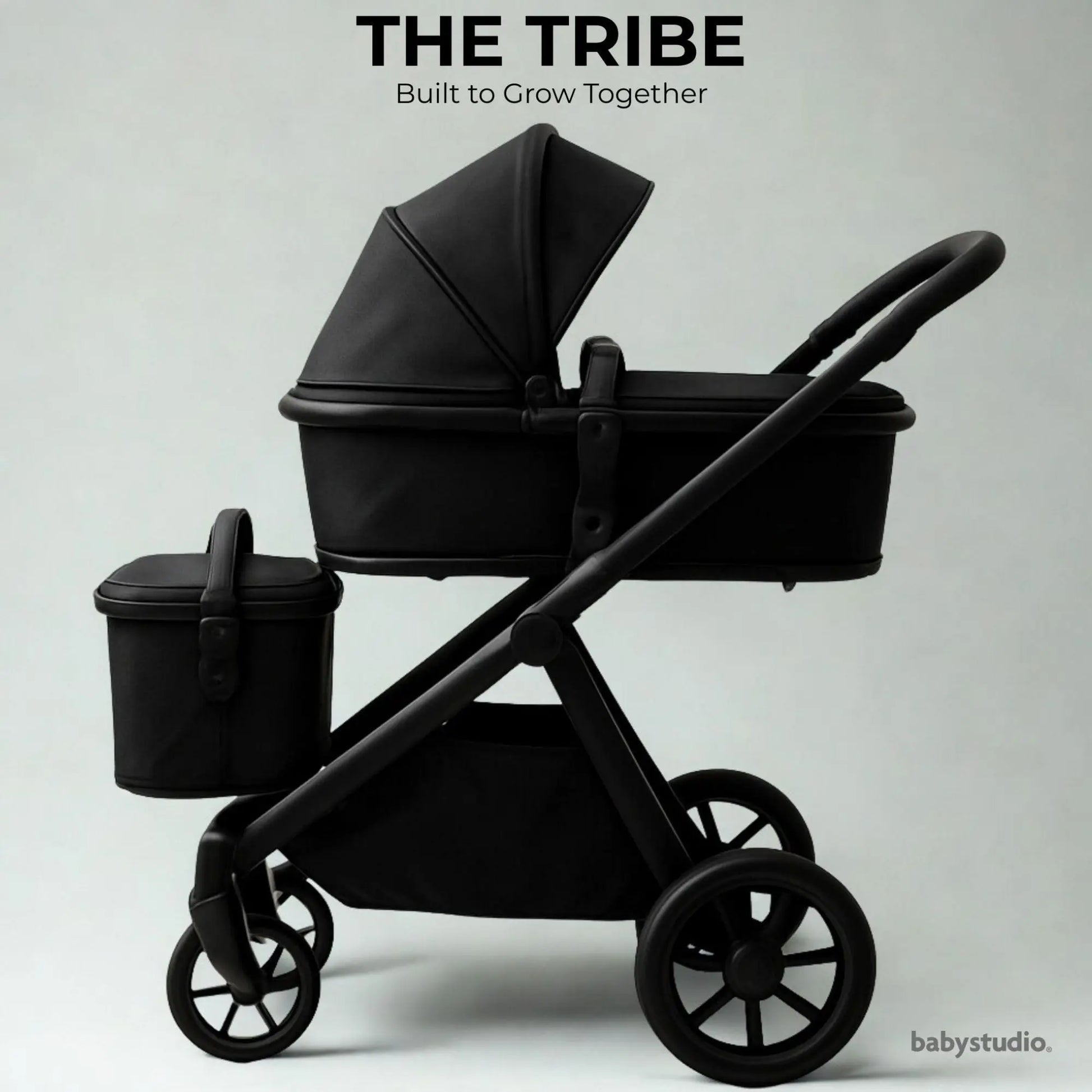 The Tribe Convertible Pram – Frame, Carrycot & Toddler Seat