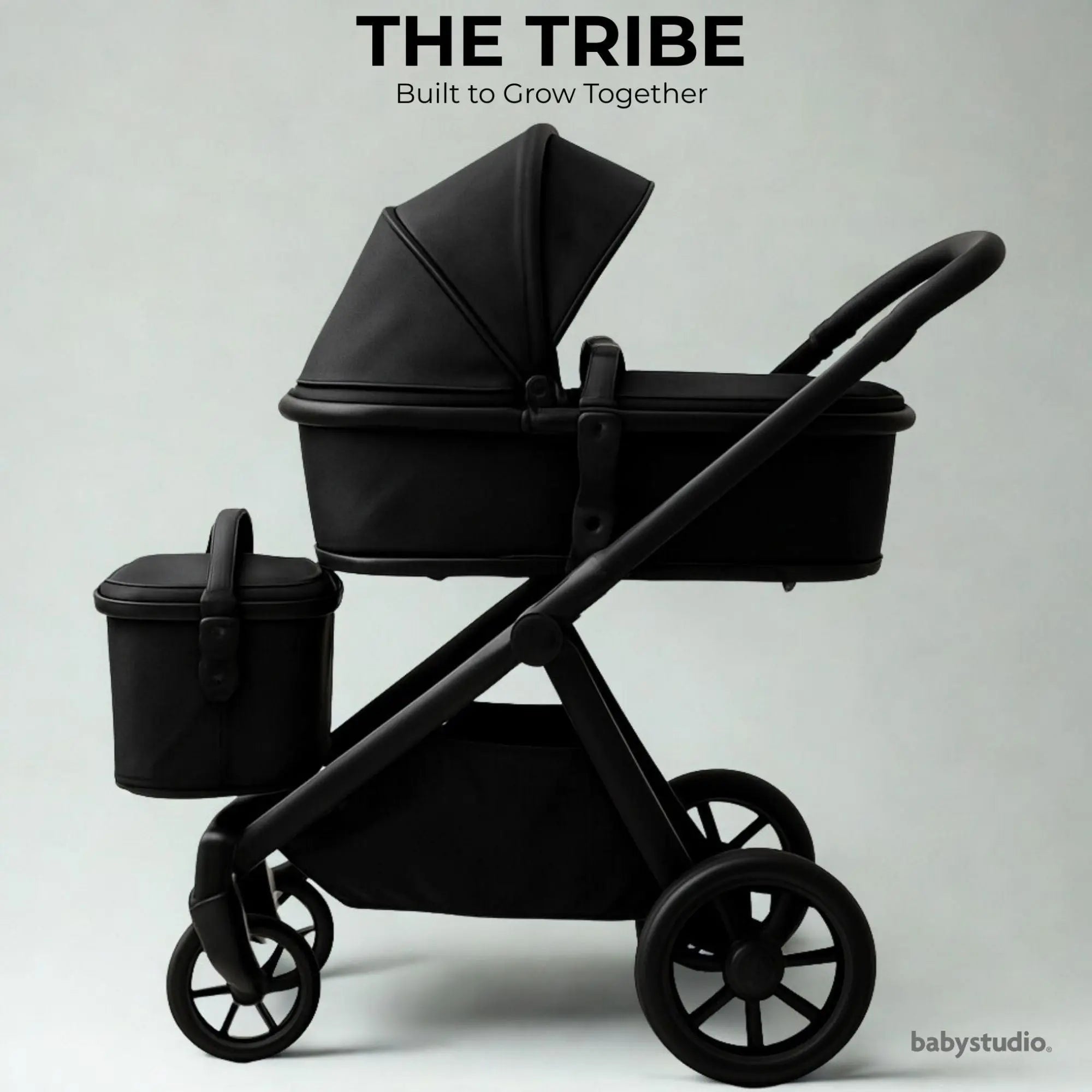 The Tribe Convertible Pram – Frame, Carrycot & Toddler Seat