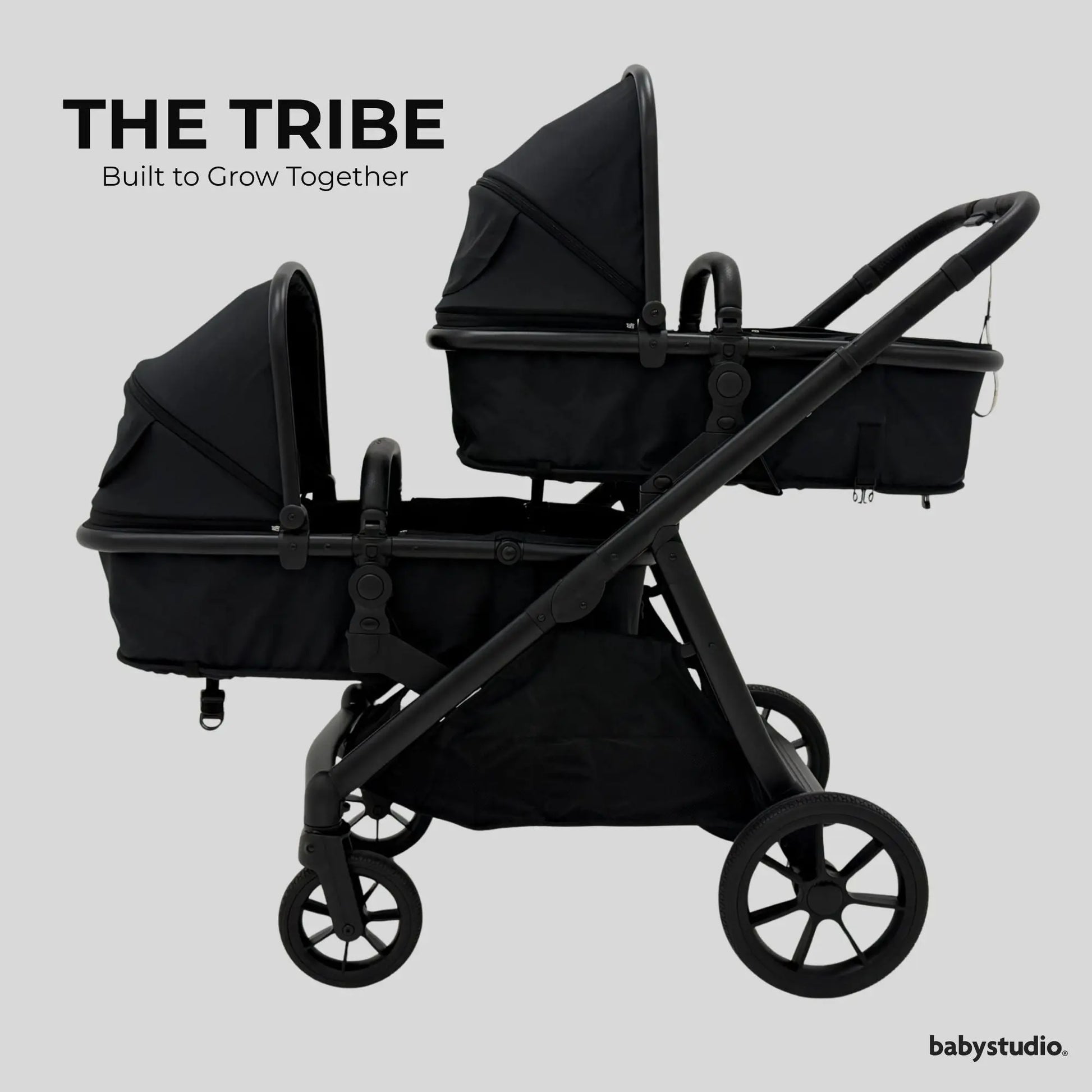 The Tribe Convertible Pram – Frame, Carrycot & Toddler Seat