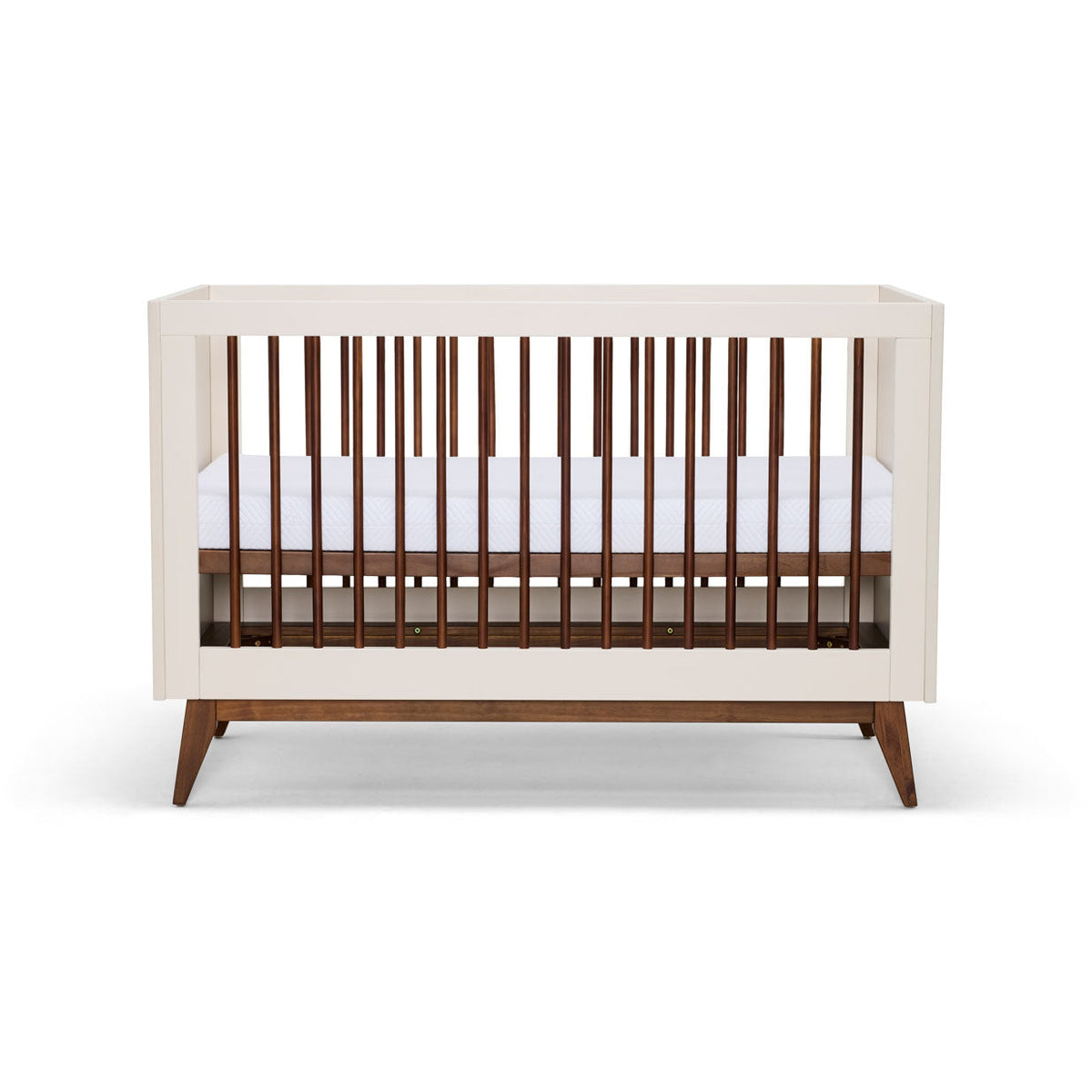 Babyrest Hugo Cot in Chestnut Cream, front view