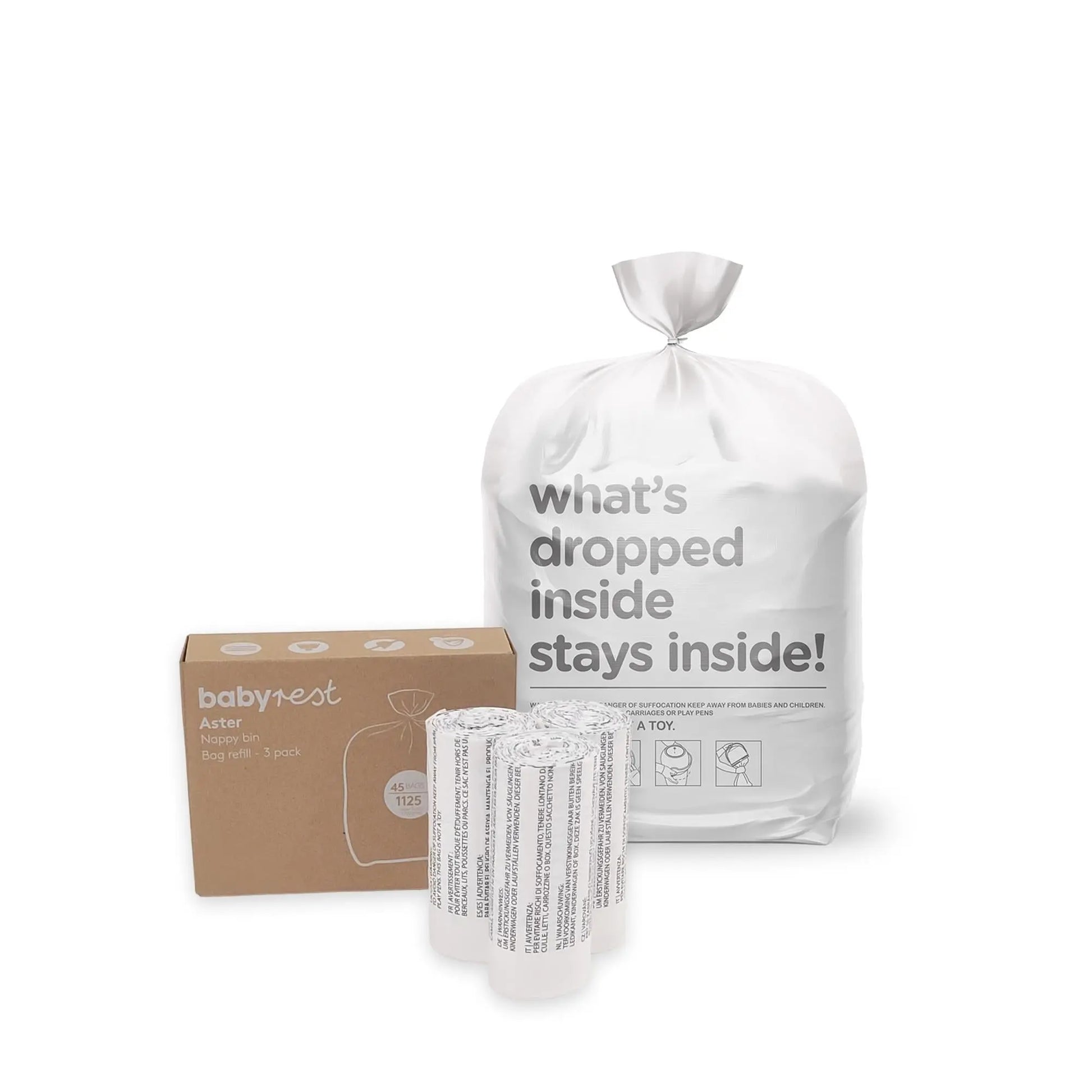 Babyrest Aster Nappy Bin Bags Refill 3 pack