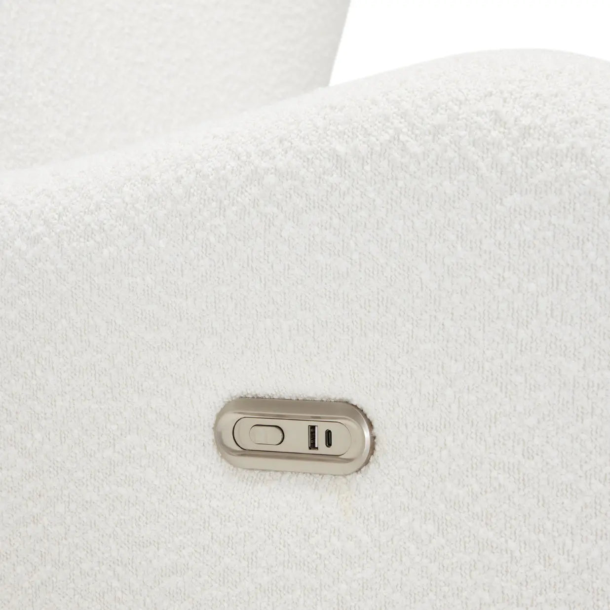 Celeste Electric Nursery Chair - White Boucle